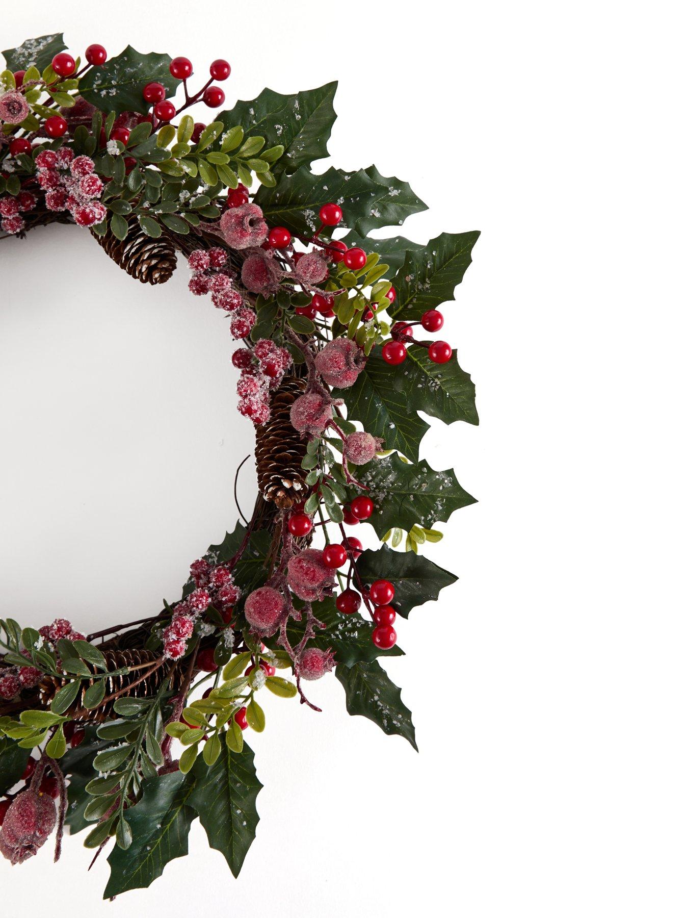 Image 3 of 7 of Heaven Sends Holly Berry Christmas&nbsp;Wreath