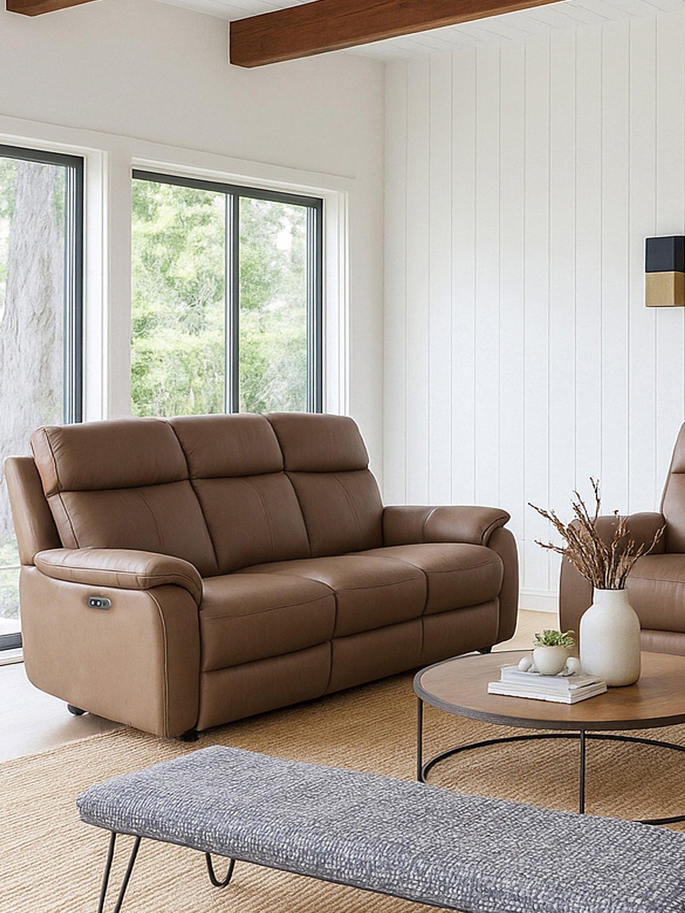 Aspire Kingsmere Leather Power Recliner - 3 Seater
