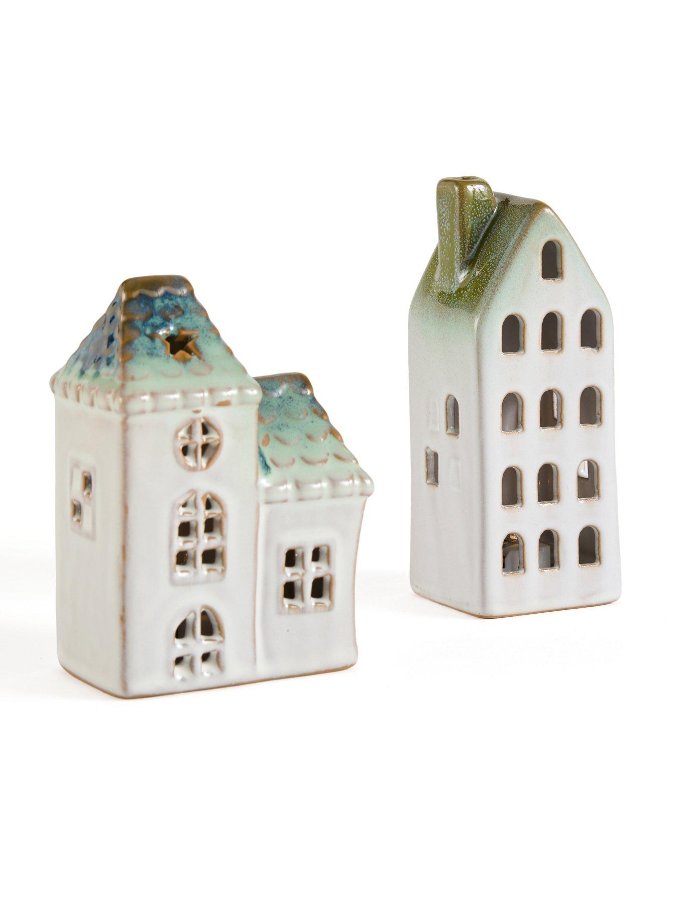 Image 2 of 7 of Heaven Sends Set Of 2 Led Reactive Glaze Houses