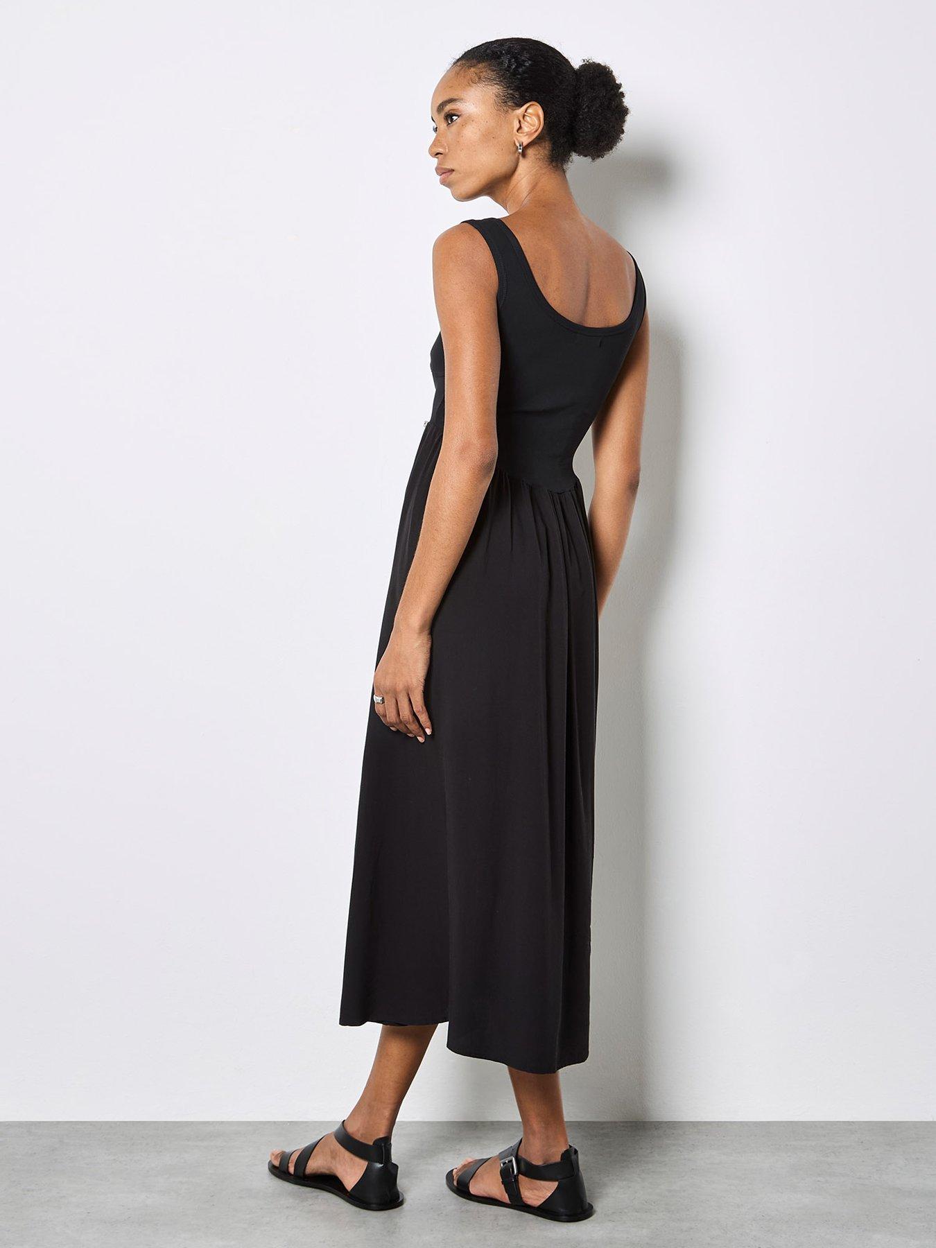 stillFront image of apricot-corset-woven-skirt-midi-dress