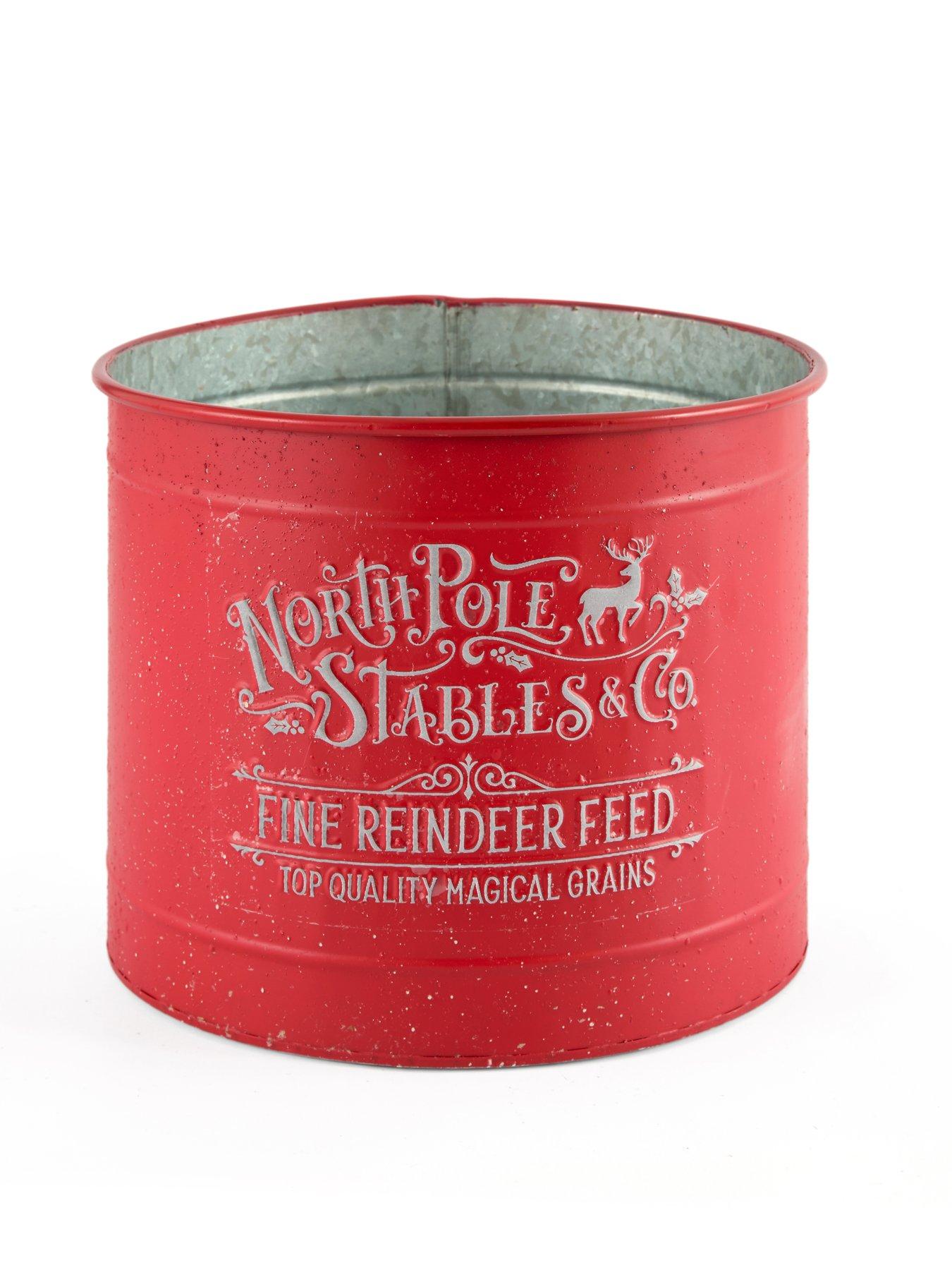 Image 4 of 7 of Heaven Sends Metal Christmas Buckets Set- Red