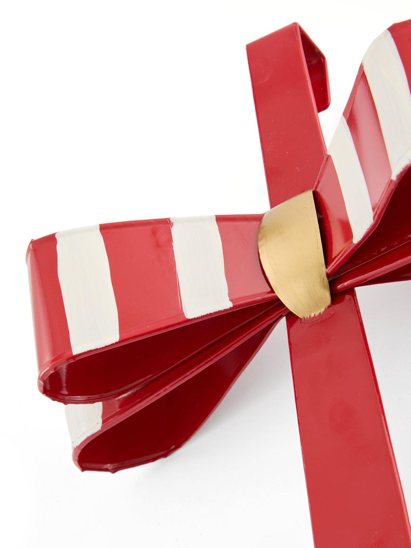 Image 4 of 7 of Heaven Sends Metal Red &amp; White Bow Christmas&nbsp;Wreath Hanger