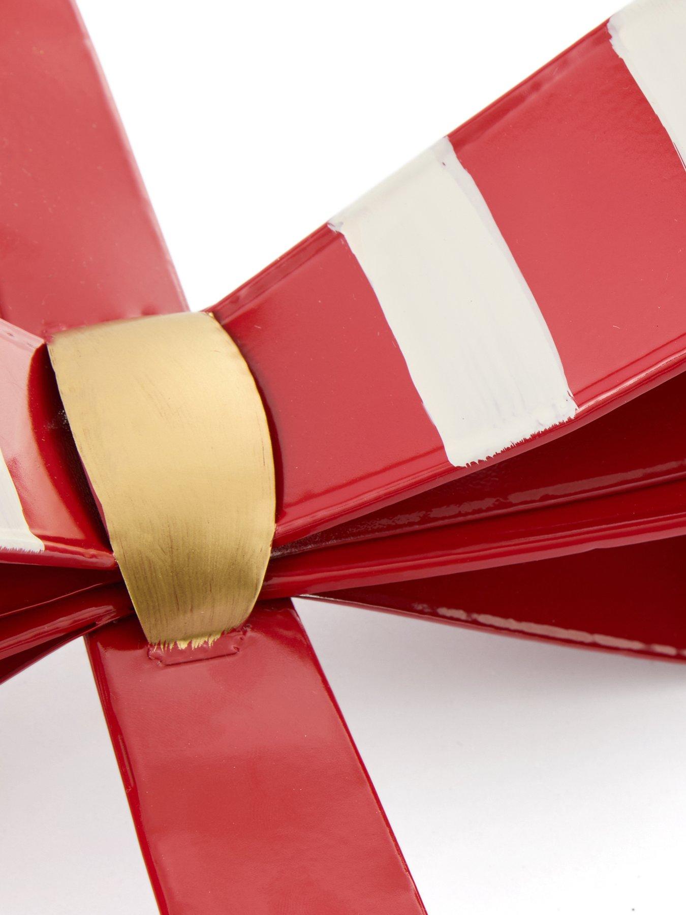 Image 5 of 7 of Heaven Sends Metal Red &amp; White Bow Christmas&nbsp;Wreath Hanger