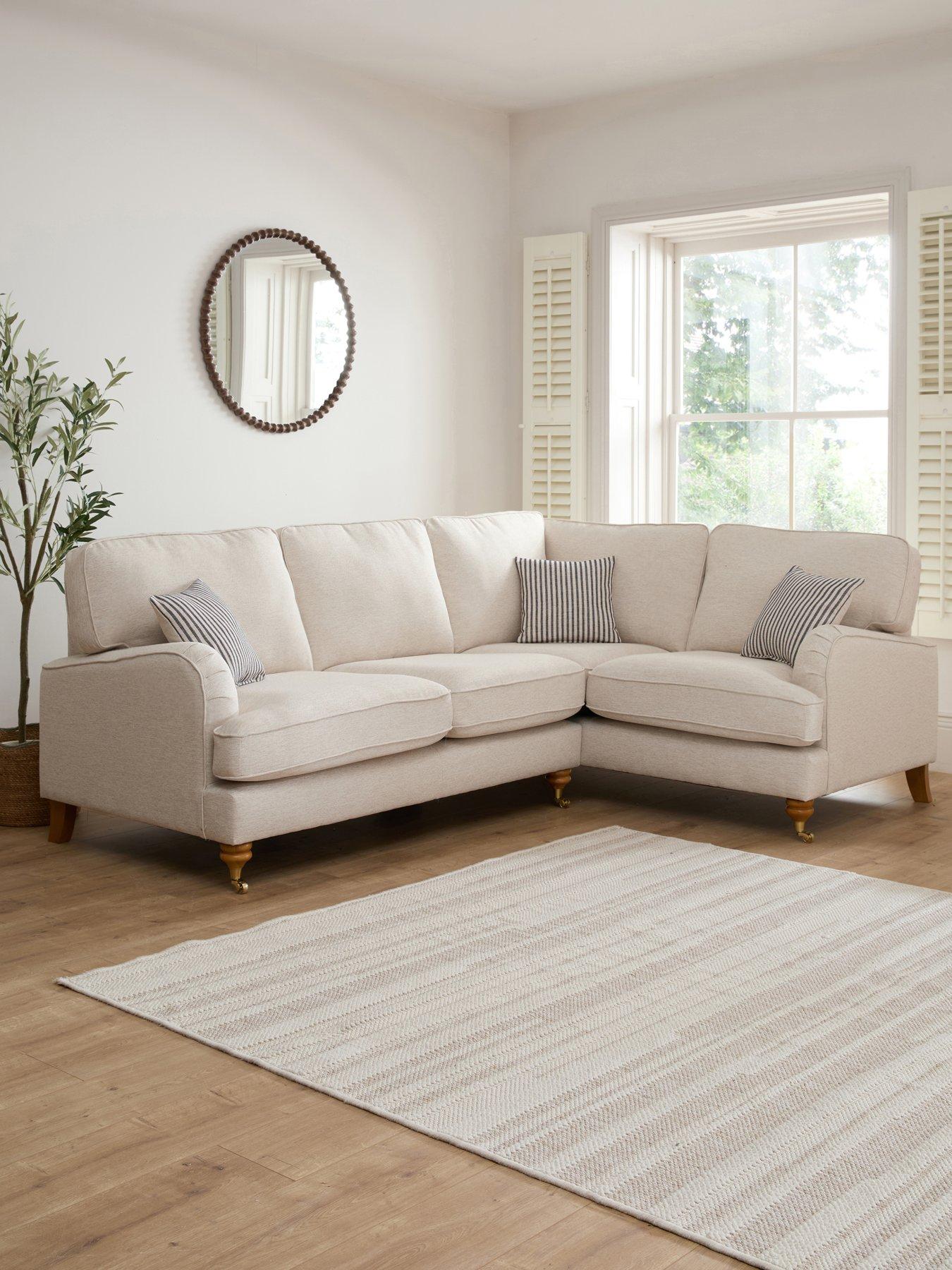 Image 1 of 7 of The Very Collection Bay Plain Right Hand Double&nbsp;Arm Corner Group Sofa&nbsp;- Made to Order in the UK