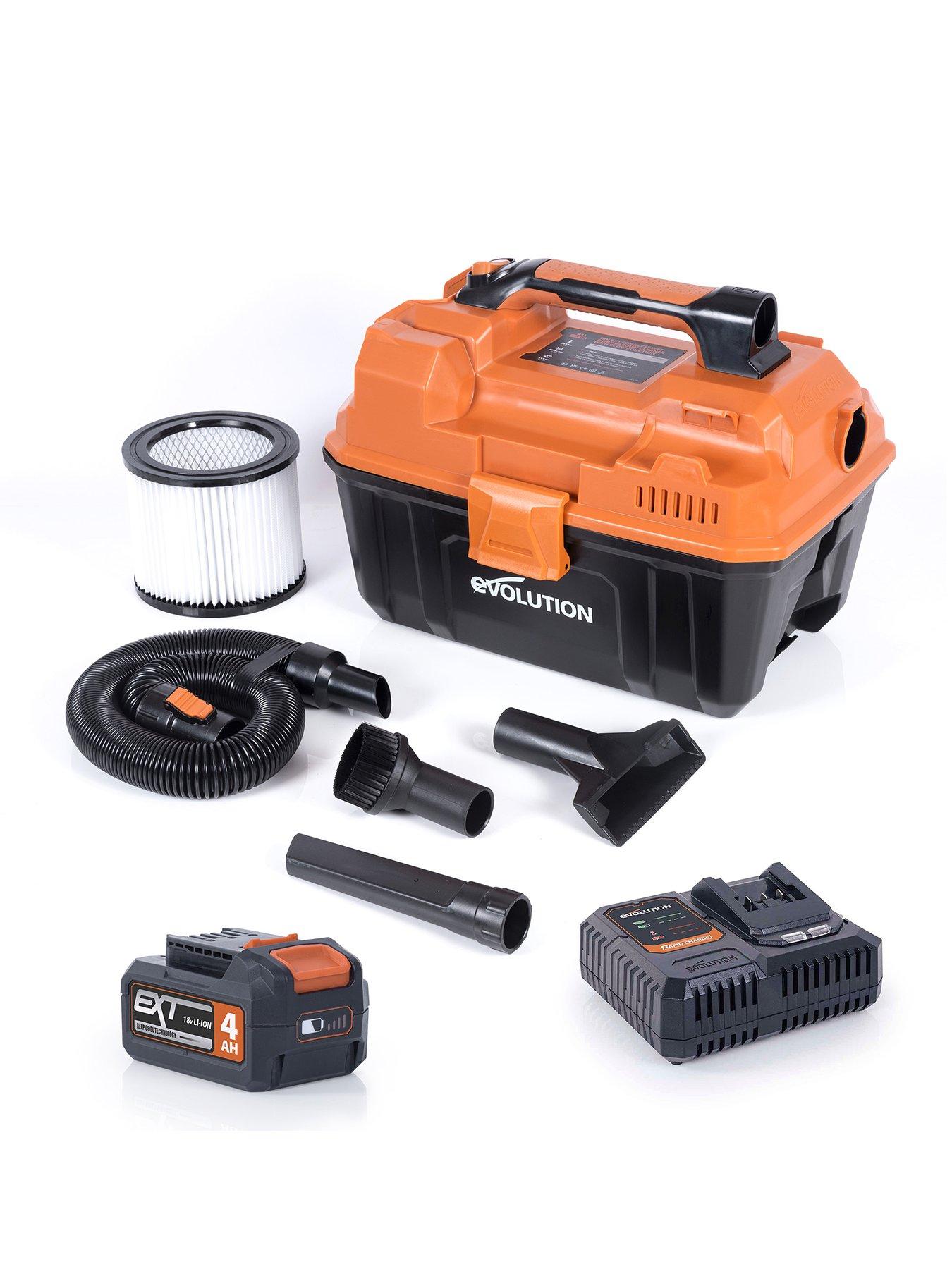 Image 1 of 7 of Evolution 18V EXT CORDLESS WET/DRY VAC, CHARGER, 4AH BATTERY