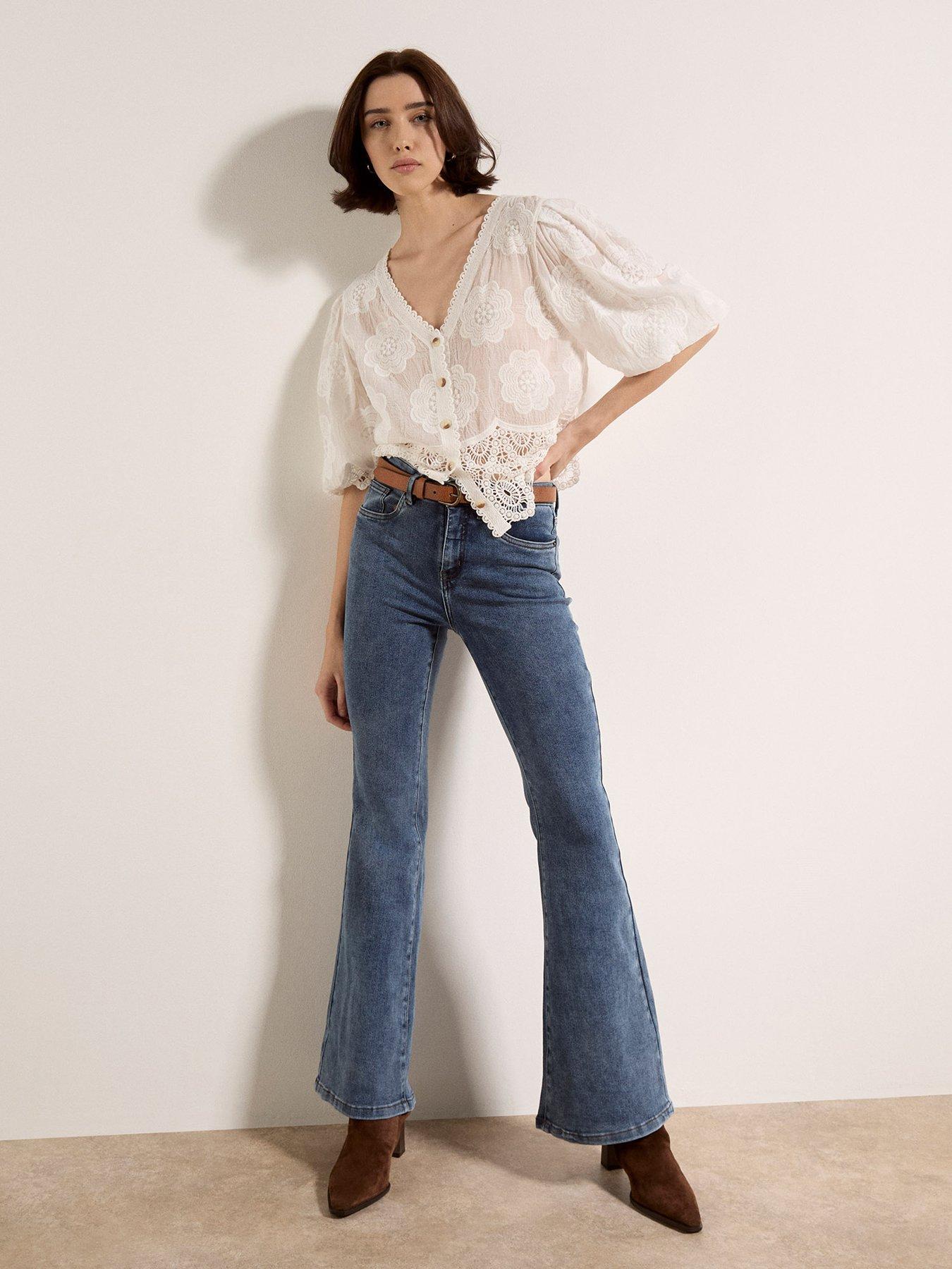 Apricot Lulu Mid-rise Flared Jeans
