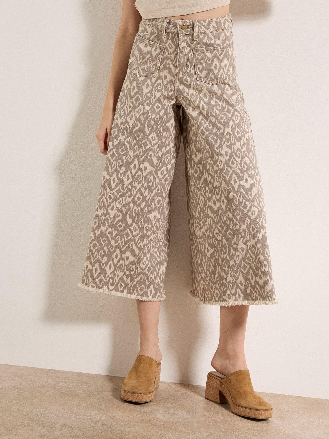Apricot Ikat Giana 2pk Wide Leg Jeans