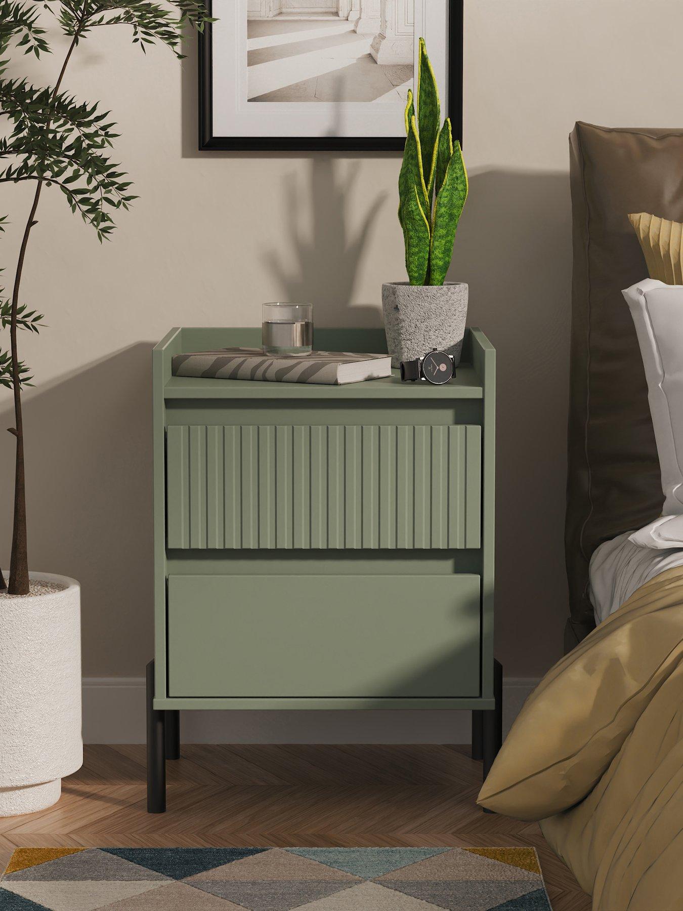 SWIFT Ciara 2 Drawer Bedside Cabinet Ready Assembled