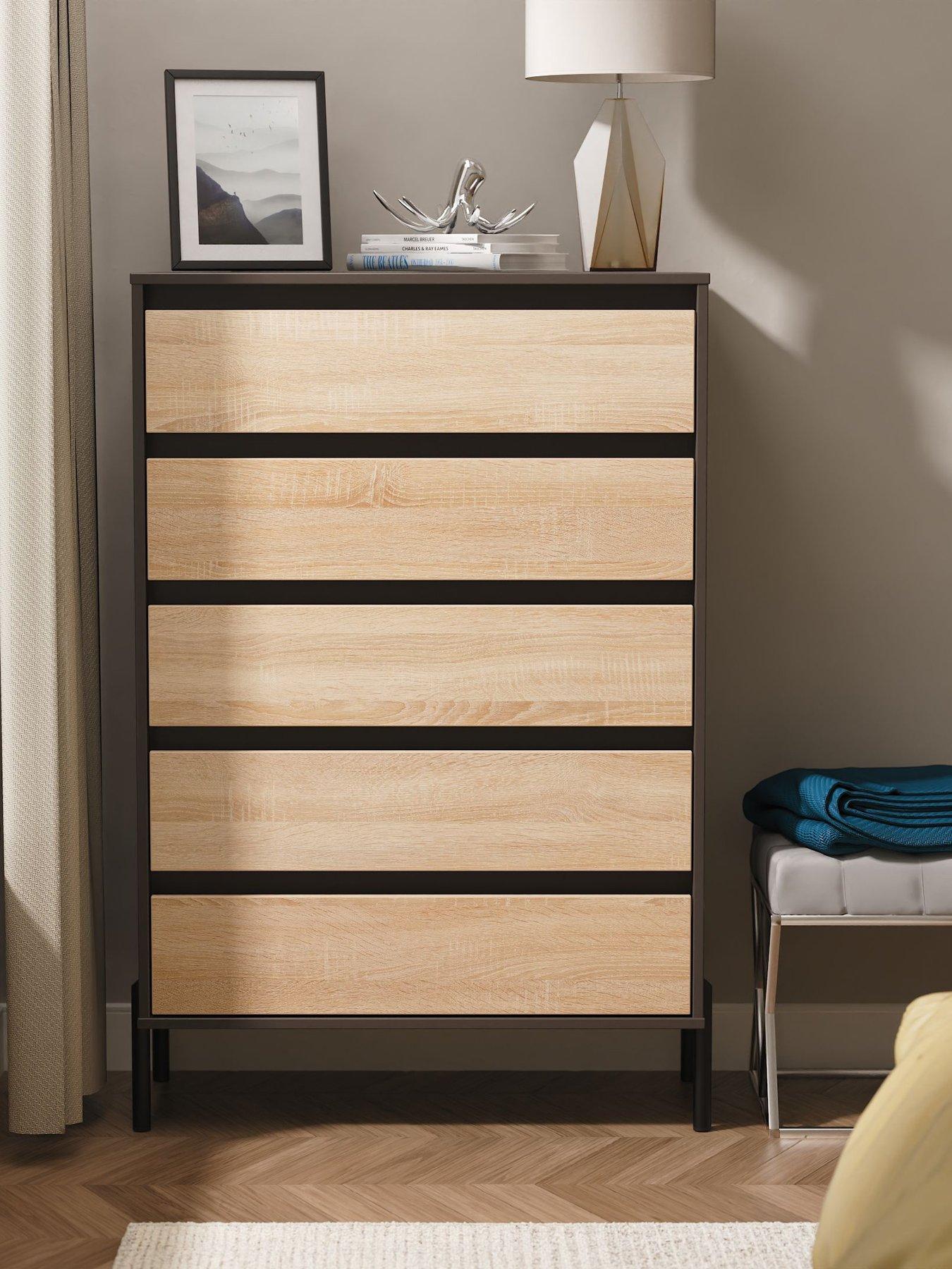 SWIFT Raina 5 Drawer Chest Ready Assembled