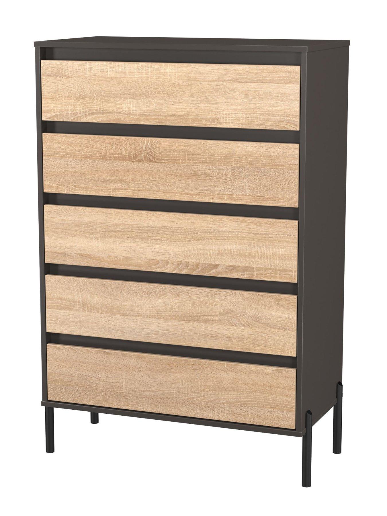  image of swift-raina-5-drawer-chest-ready-assembled