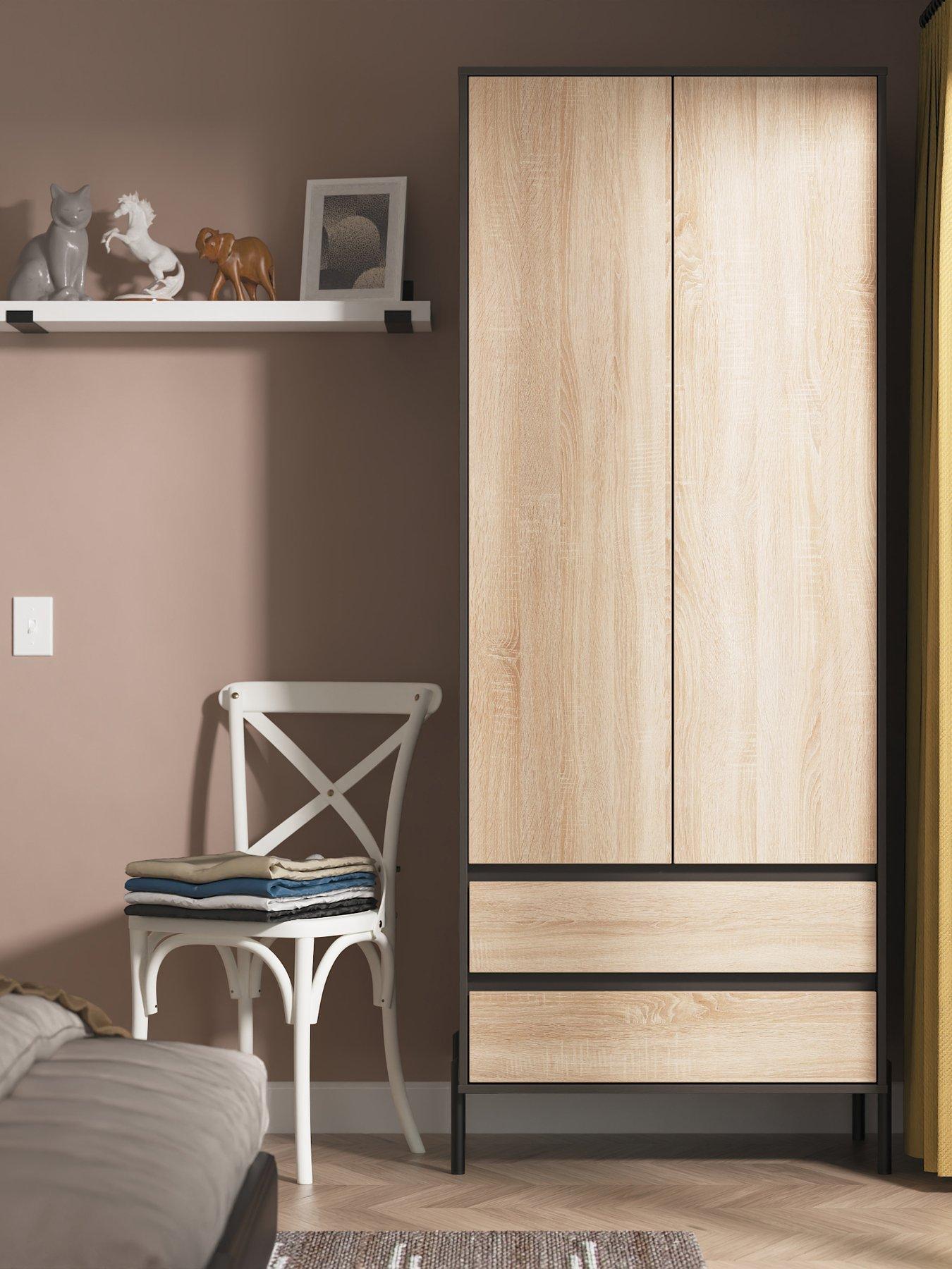  image of swift-raina-2-door-2-drawer-wardrobe-ready-assembled