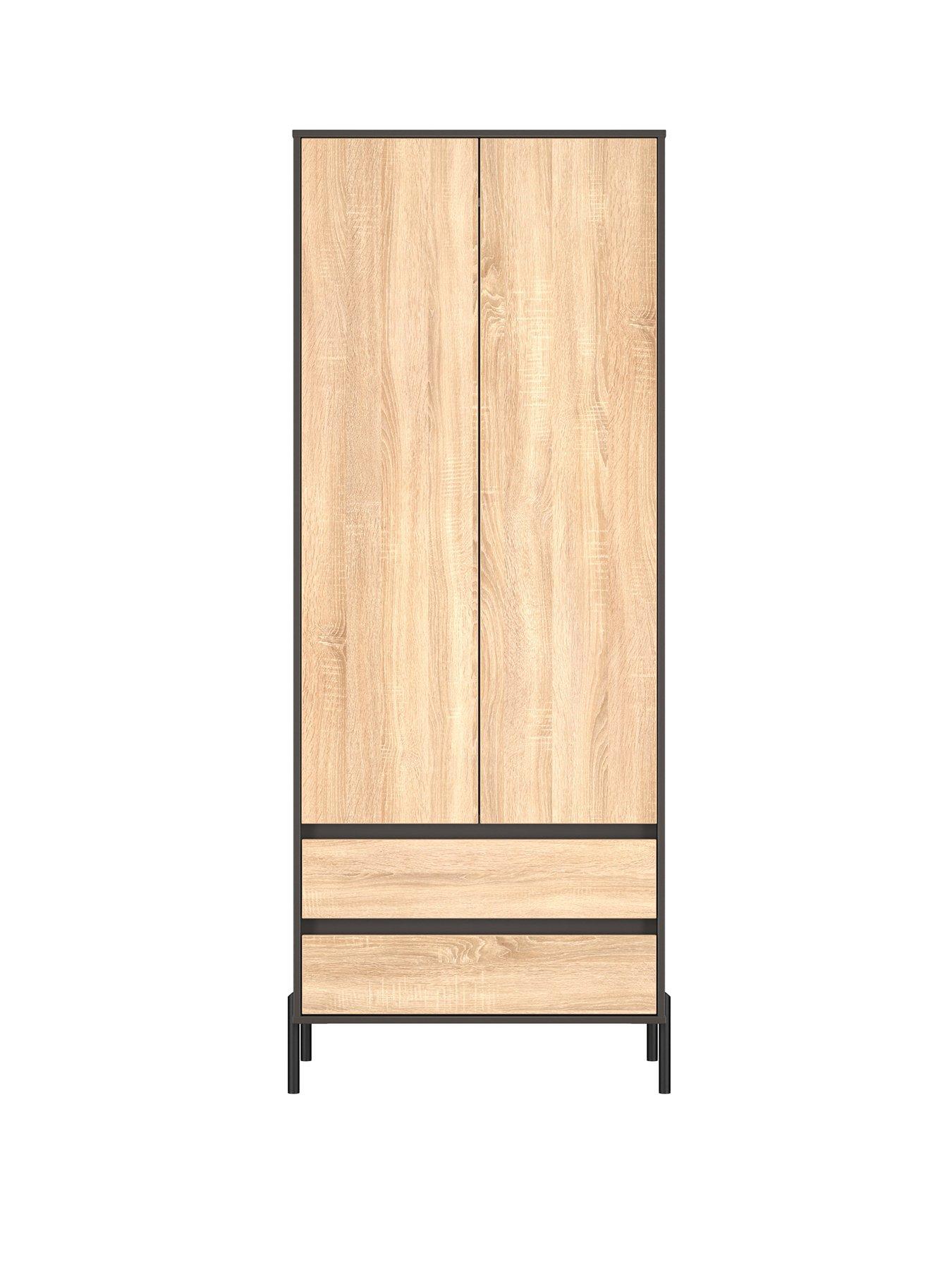 stillFront image of swift-raina-2-door-2-drawer-wardrobe-ready-assembled
