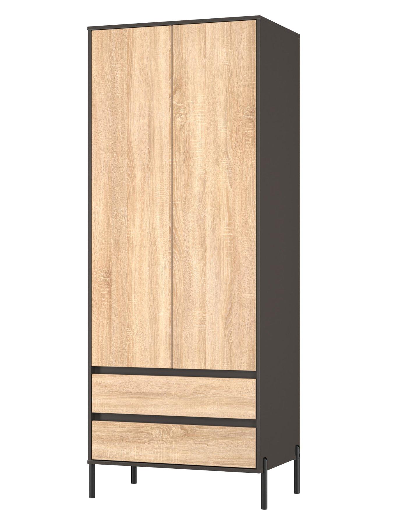  image of swift-raina-2-door-2-drawer-wardrobe-ready-assembled