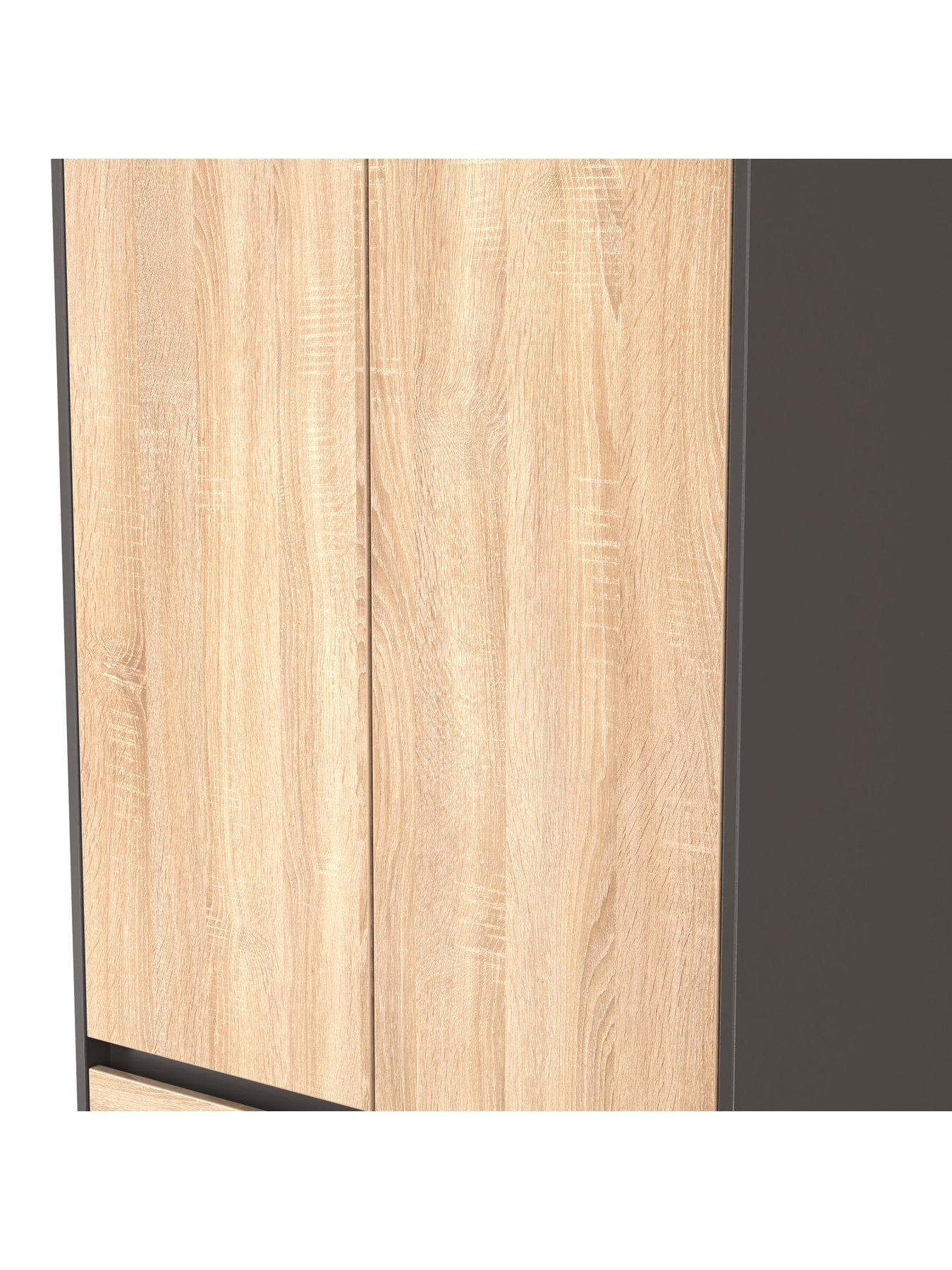  image of swift-raina-2-door-2-drawer-wardrobe-ready-assembled