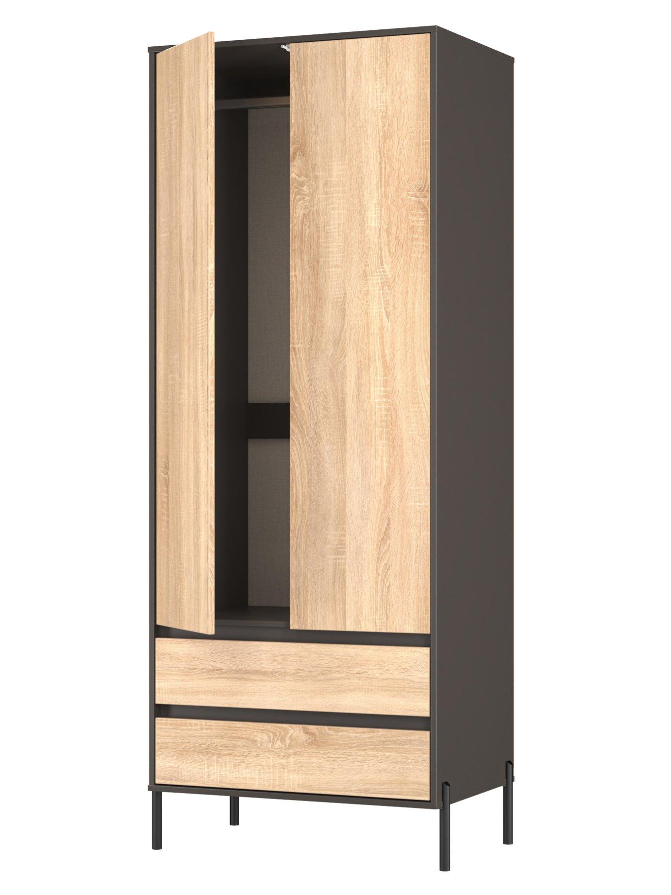  image of swift-raina-2-door-2-drawer-wardrobe-ready-assembled