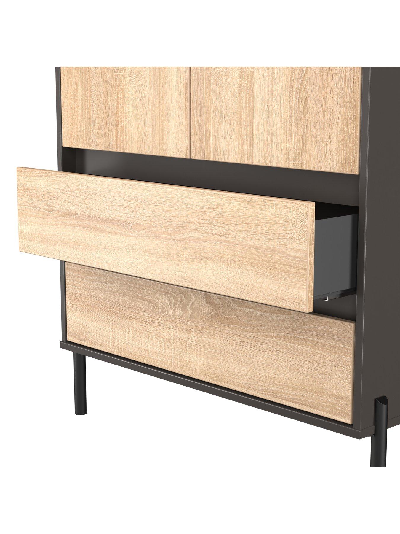  image of swift-raina-2-door-2-drawer-wardrobe-ready-assembled