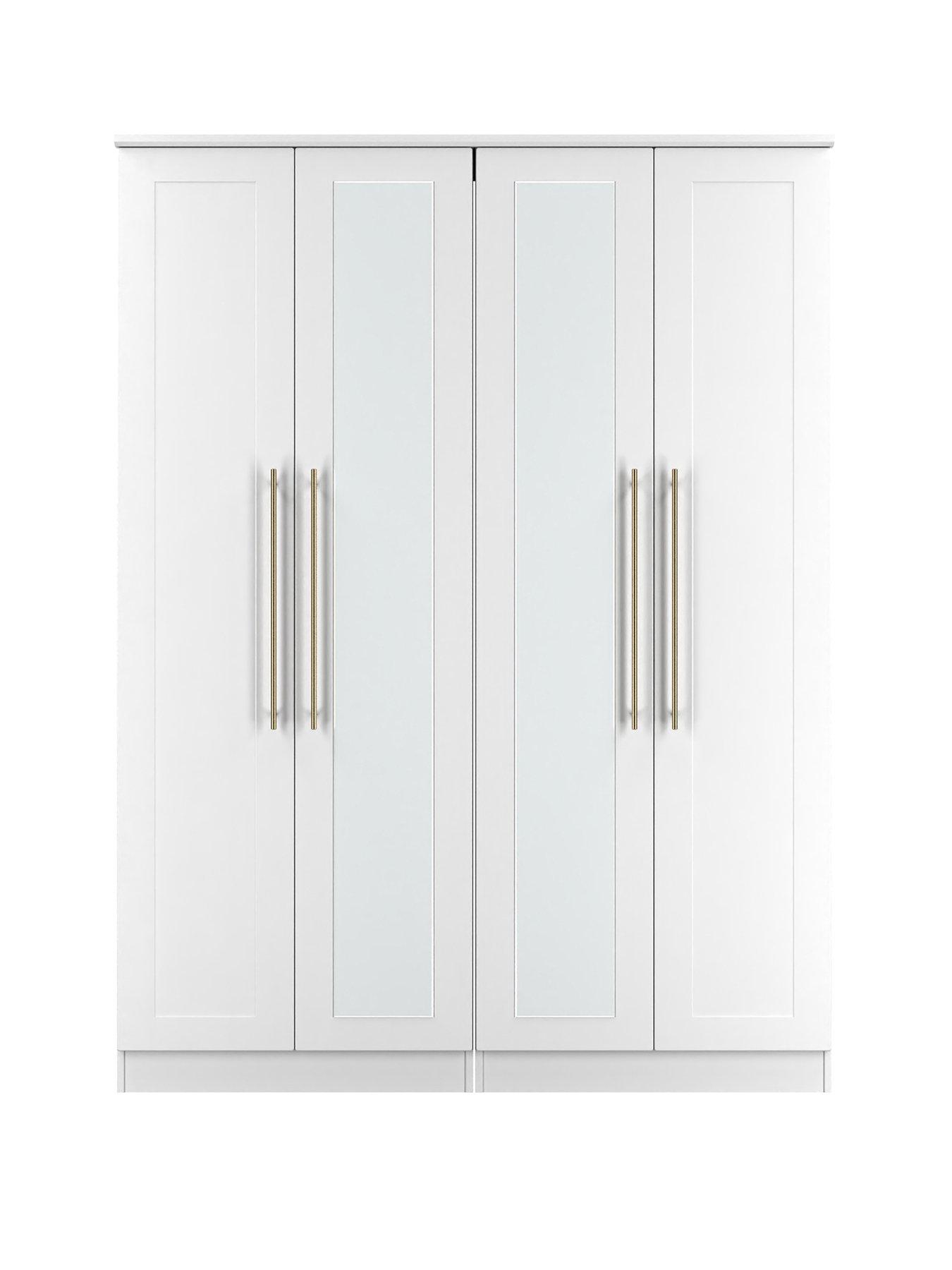 Image 2 of 7 of SWIFT Charlotte 4 Door Wardrobe with Mirror Ready Assembled