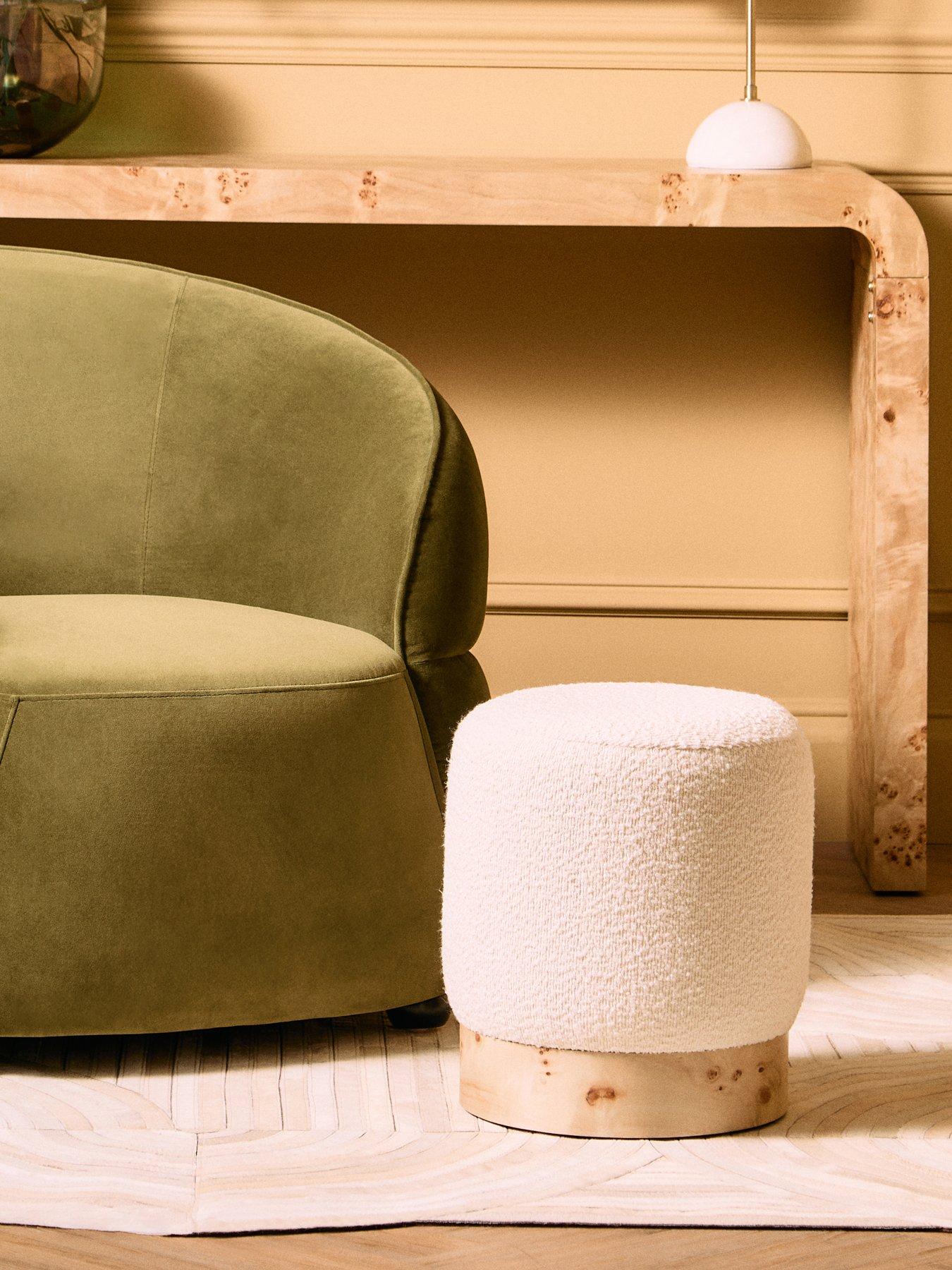 Mota Boucle Round Stool