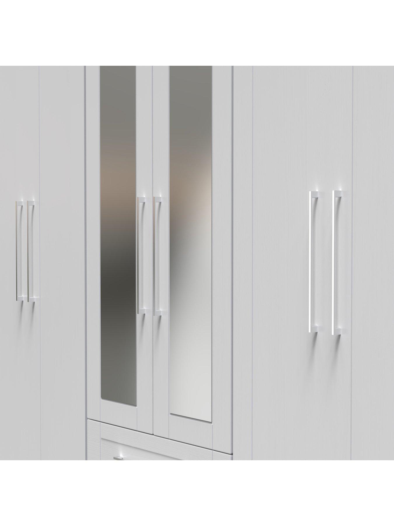  image of swift-tabitha-6-door-2-drawer-wardrobe-with-mirror-ready-assembled