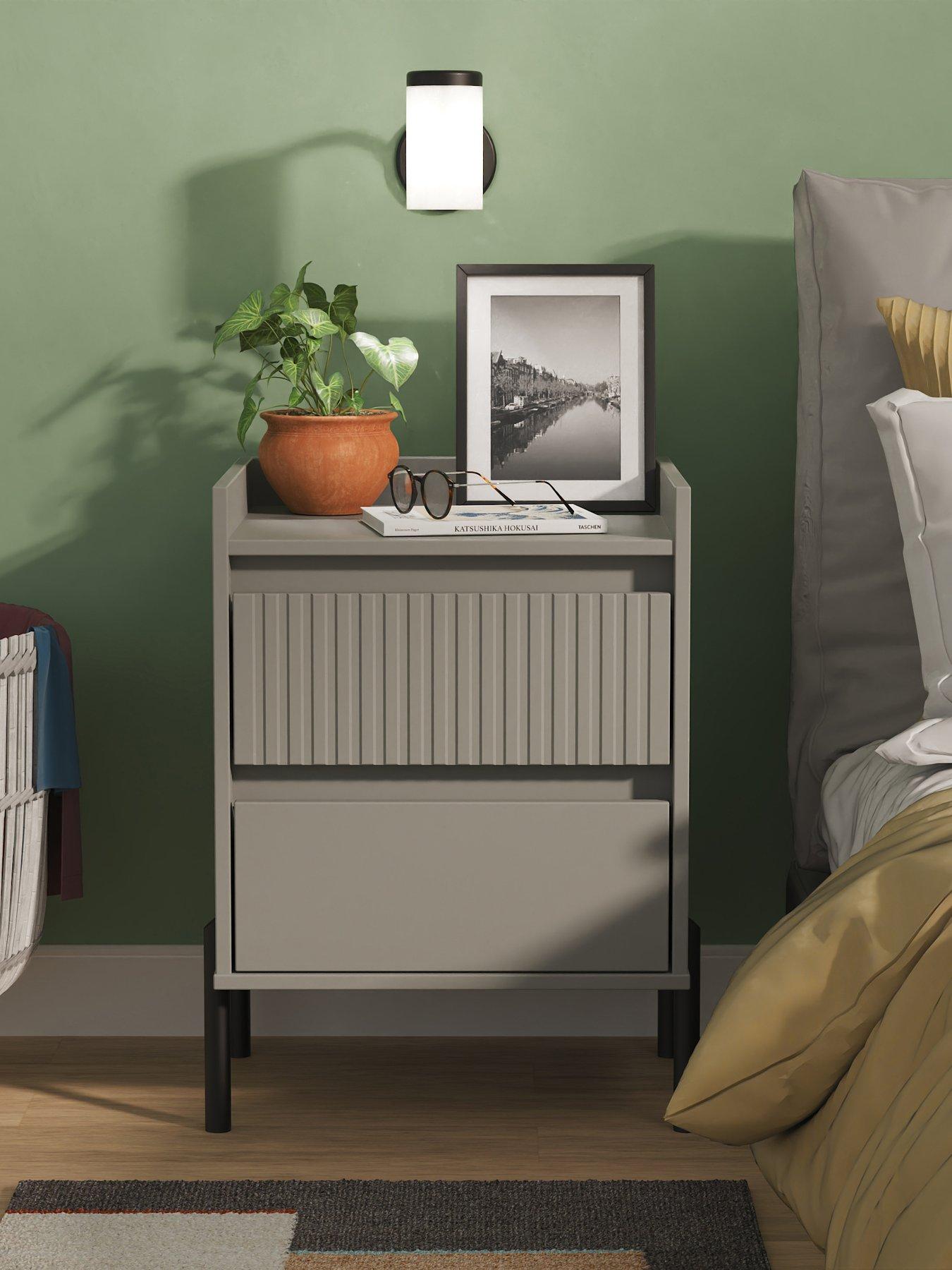 SWIFT Ciara 2 Drawer Bedside Cabinet Ready Assembled