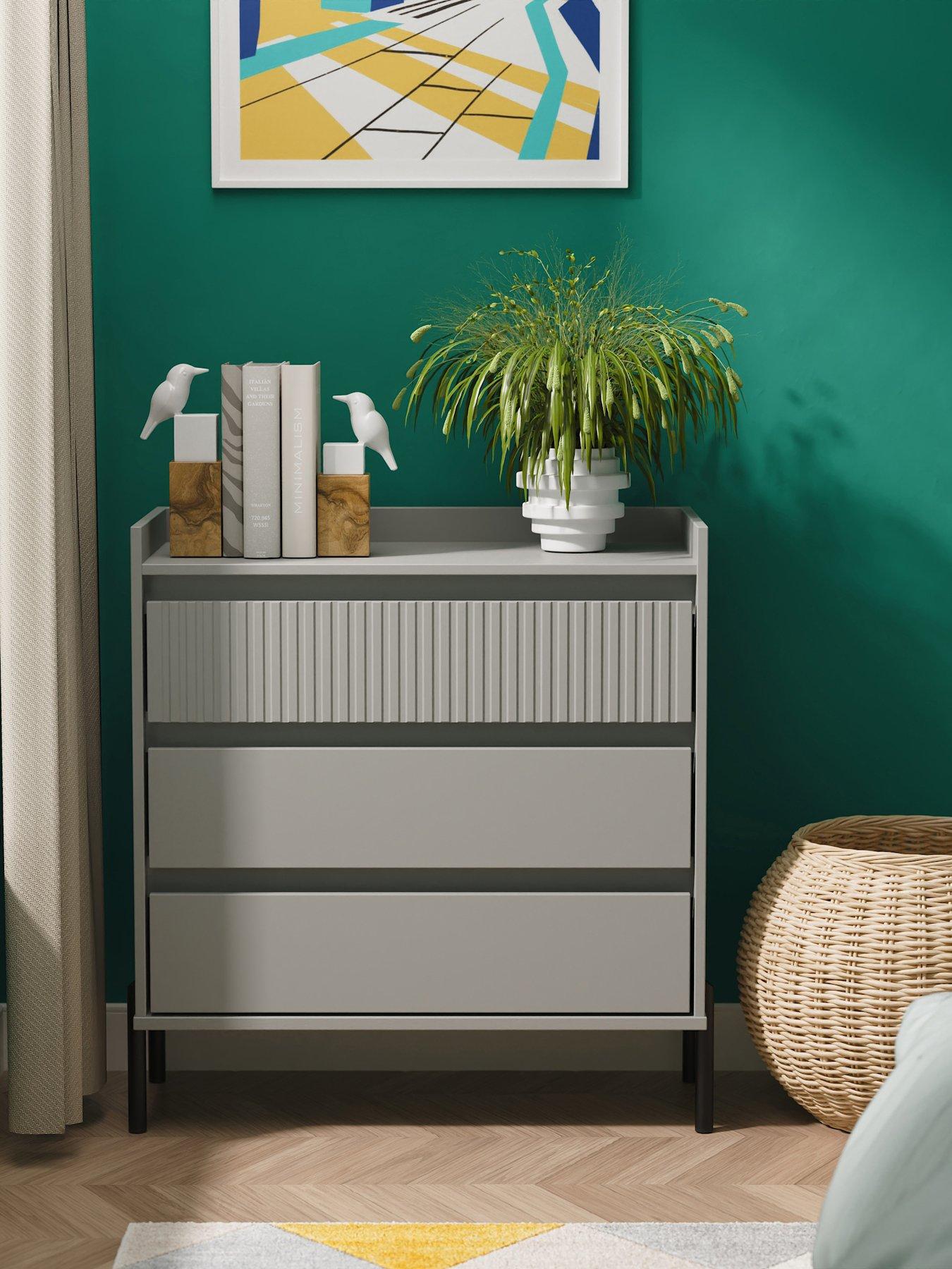 SWIFT Ciara 3 Drawer Chest Ready Assembled