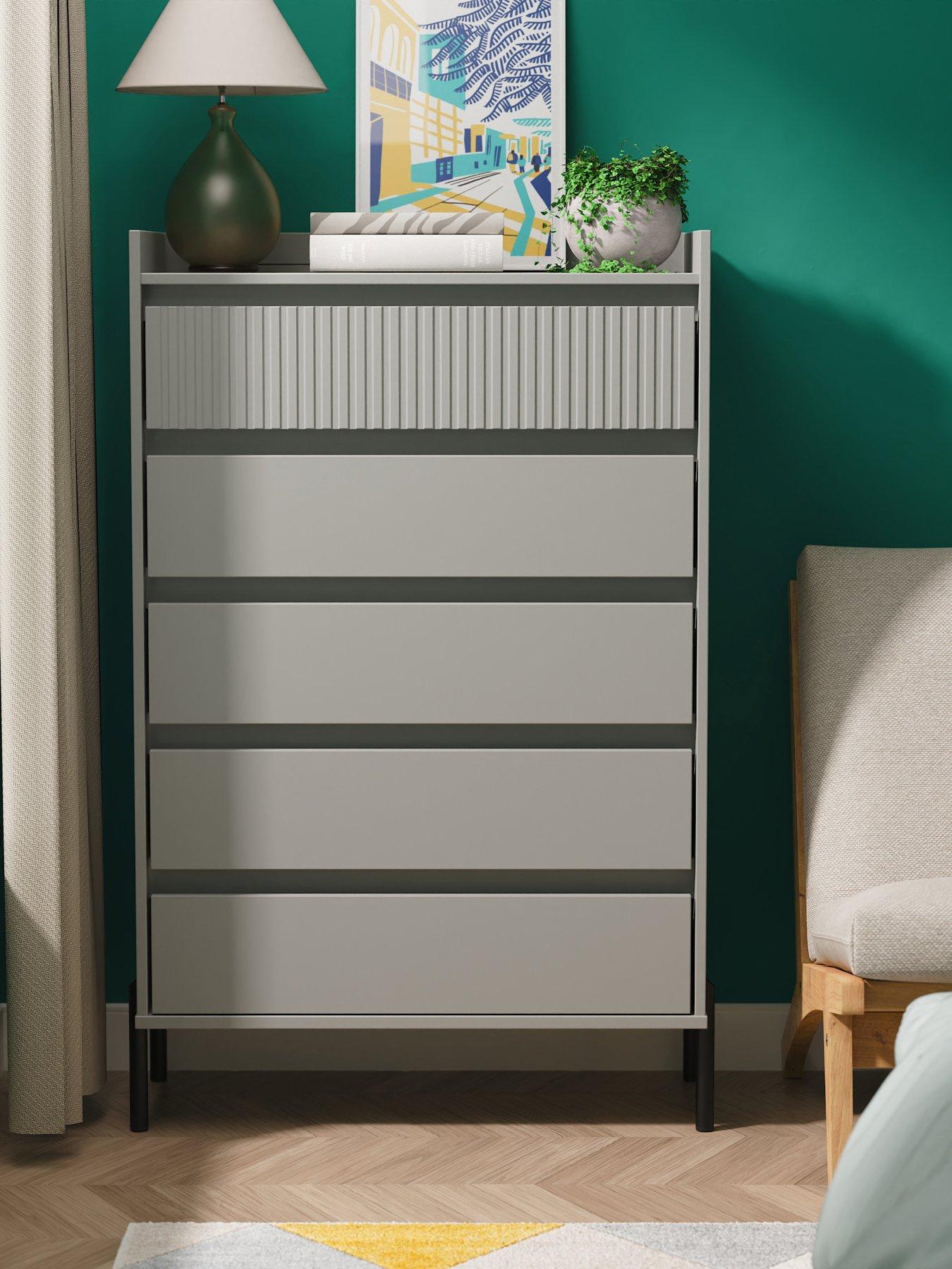 SWIFT Ciara 5 Drawer Chest Ready Assembled
