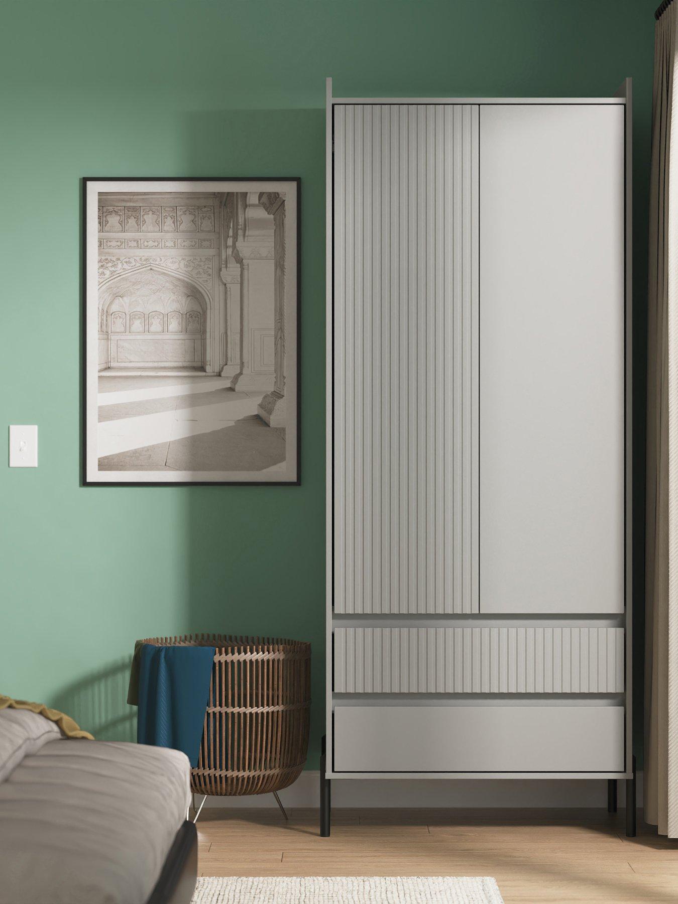  image of swift-ciara-2-door-2-drawer-wardrobe-ready-assembled