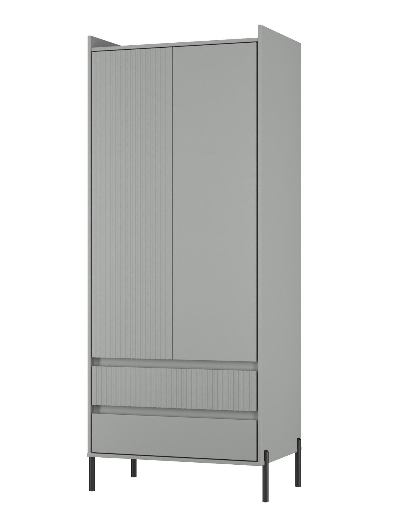  image of swift-ciara-2-door-2-drawer-wardrobe-ready-assembled