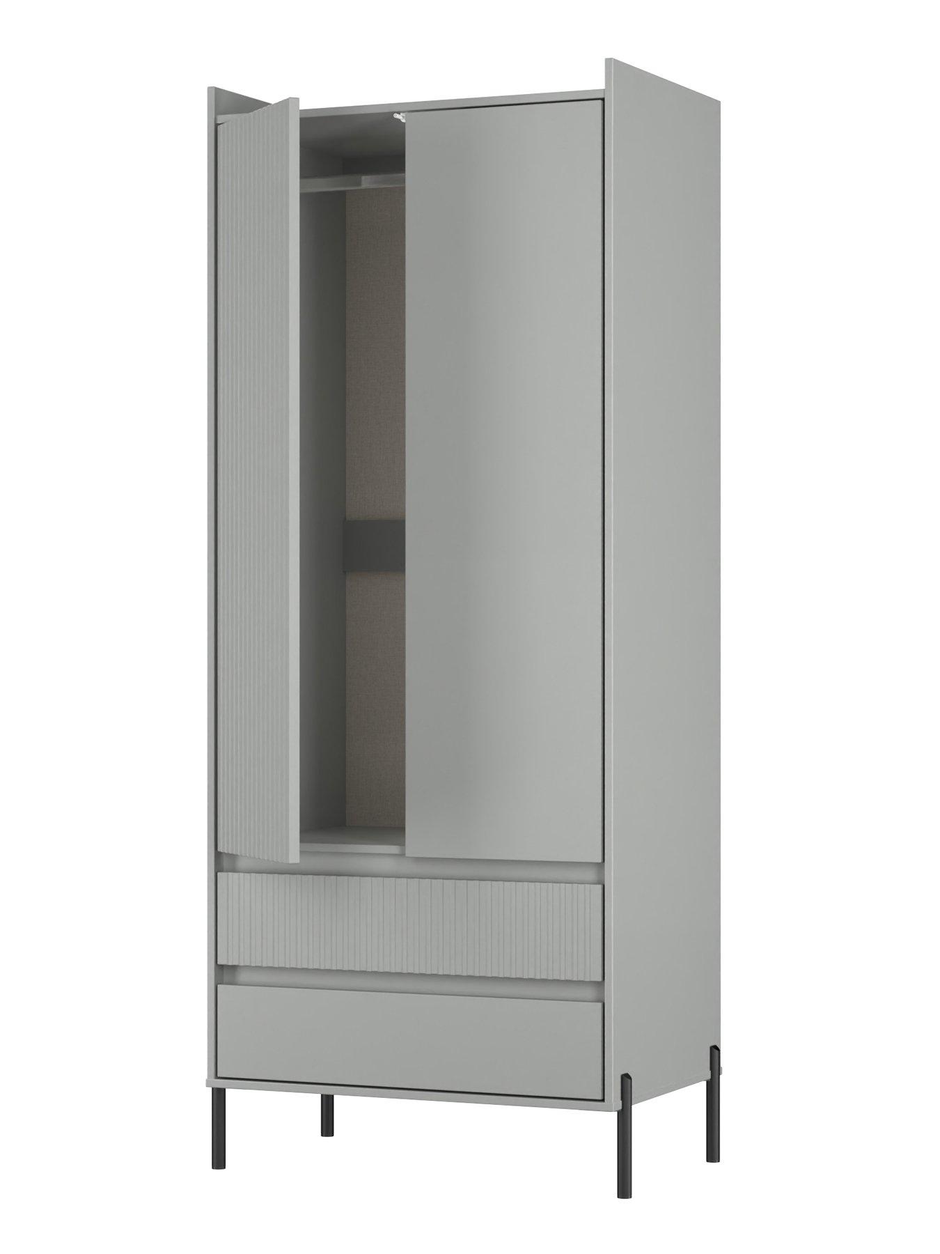  image of swift-ciara-2-door-2-drawer-wardrobe-ready-assembled