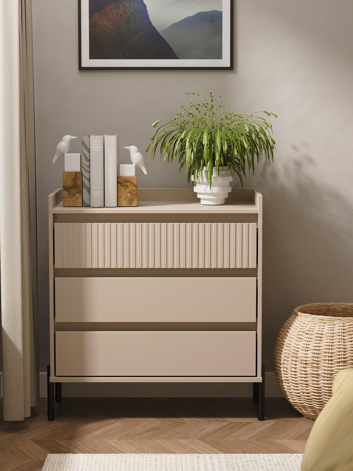 SWIFT Ciara 3 Drawer Chest Ready Assembled