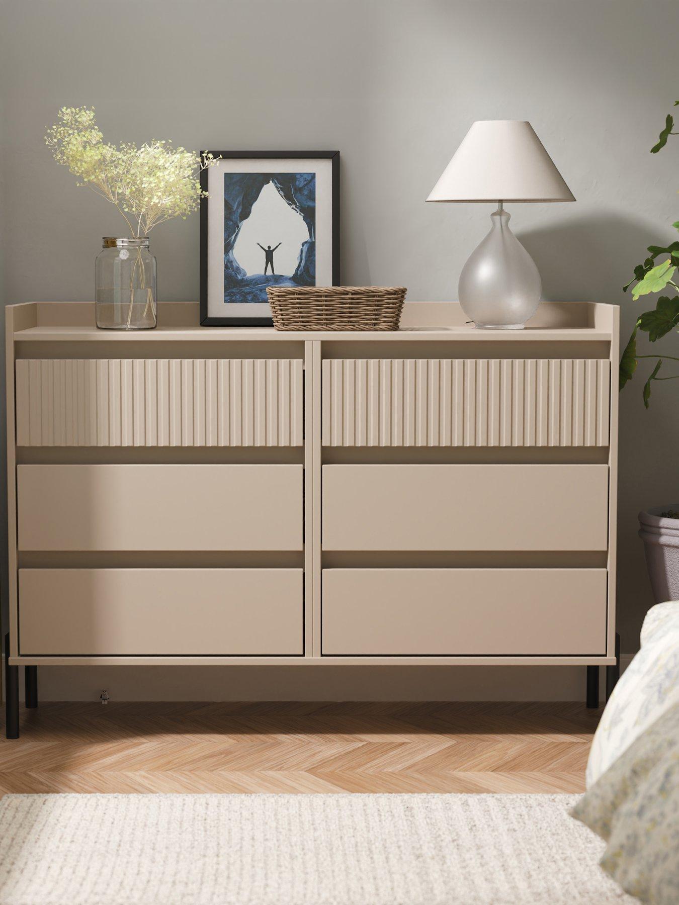 SWIFT Ciara 6 Drawer Double Chest Ready Assembled