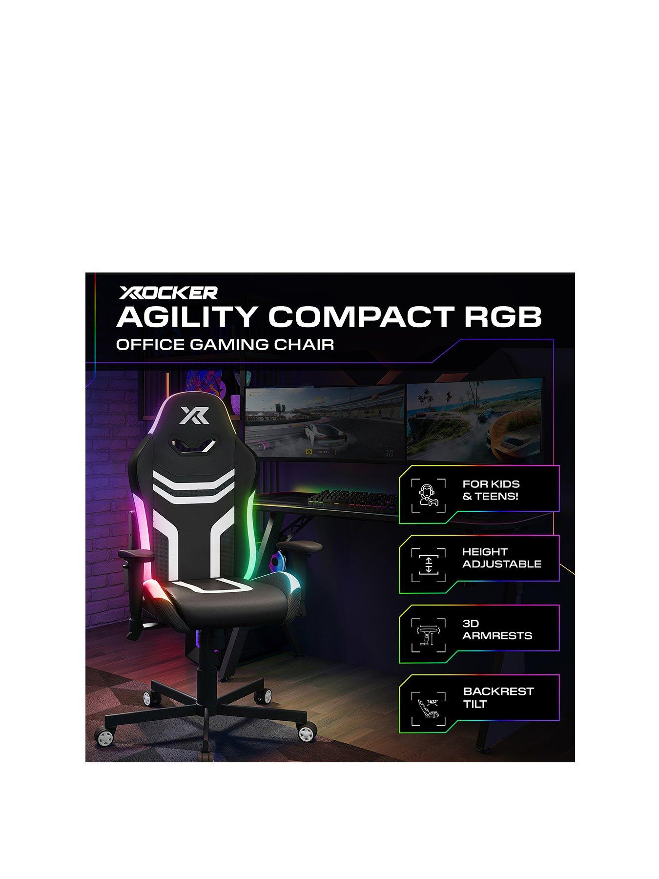 X Rocker Agility Compact RGB Office Gaming Chair with App Control LED ...