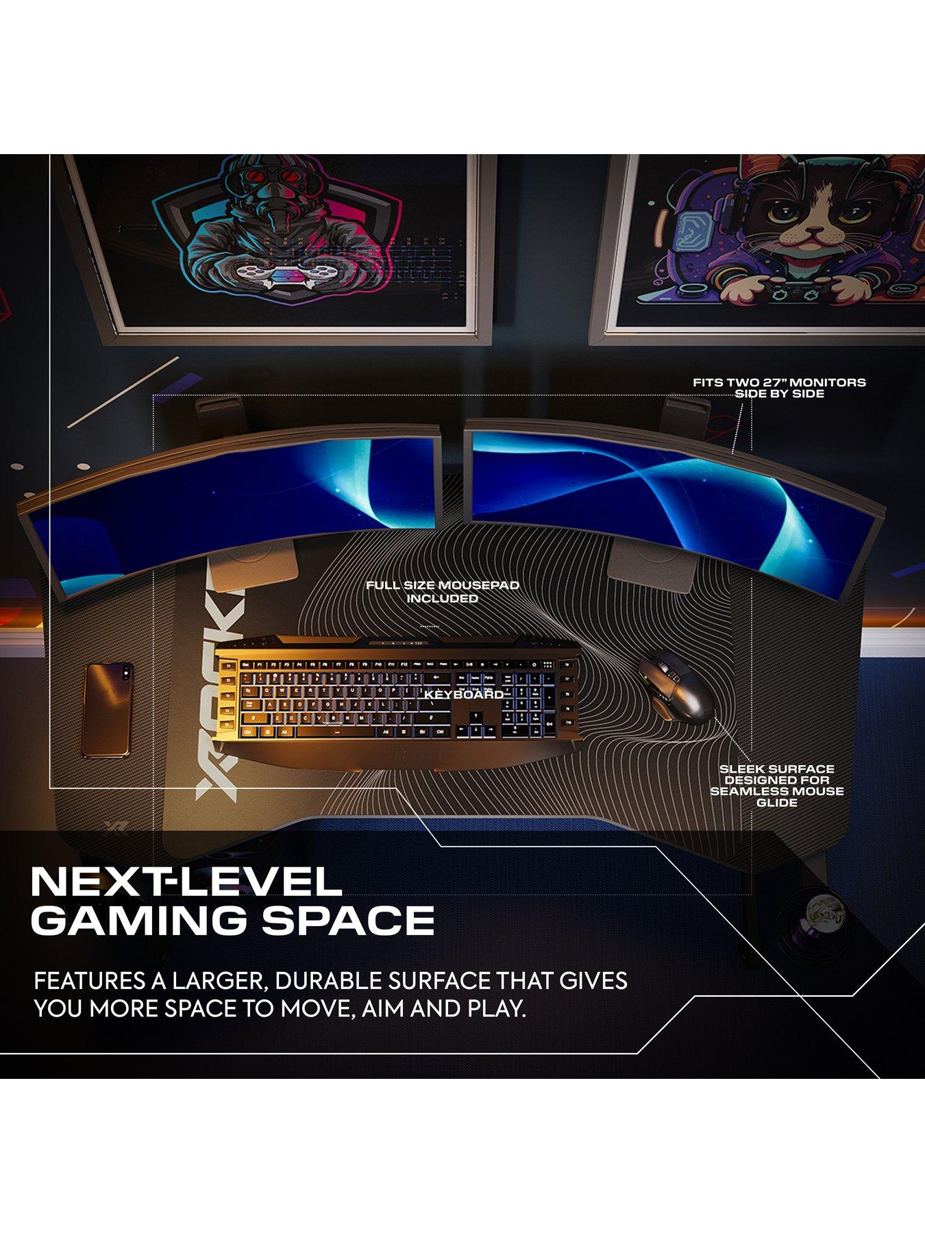 X Rocker Panther Evo 120cm Gaming Desk with Mousepad | Littlewoods