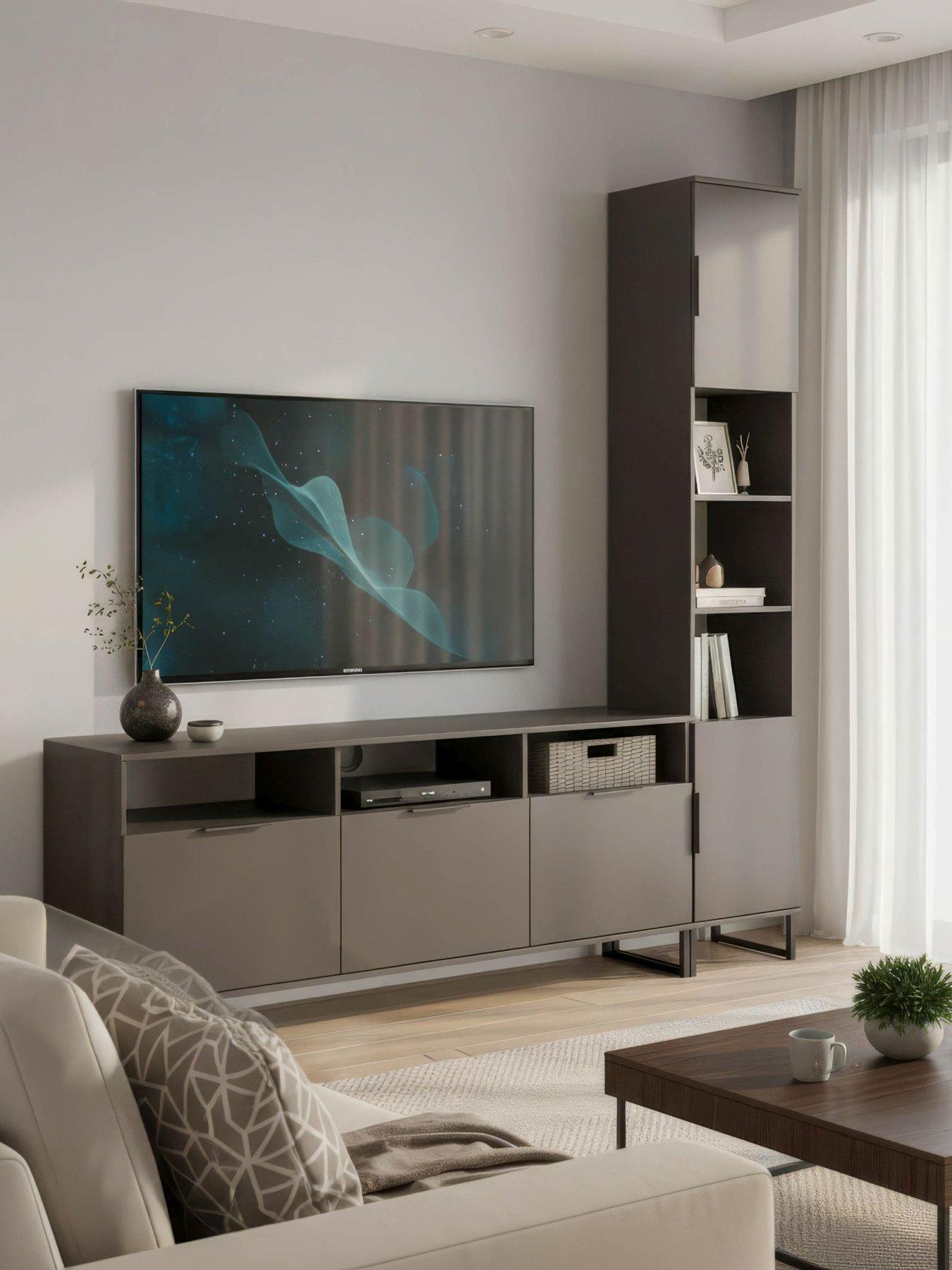 SWIFT Emerson Right Hand Media Unit Ready Assembled