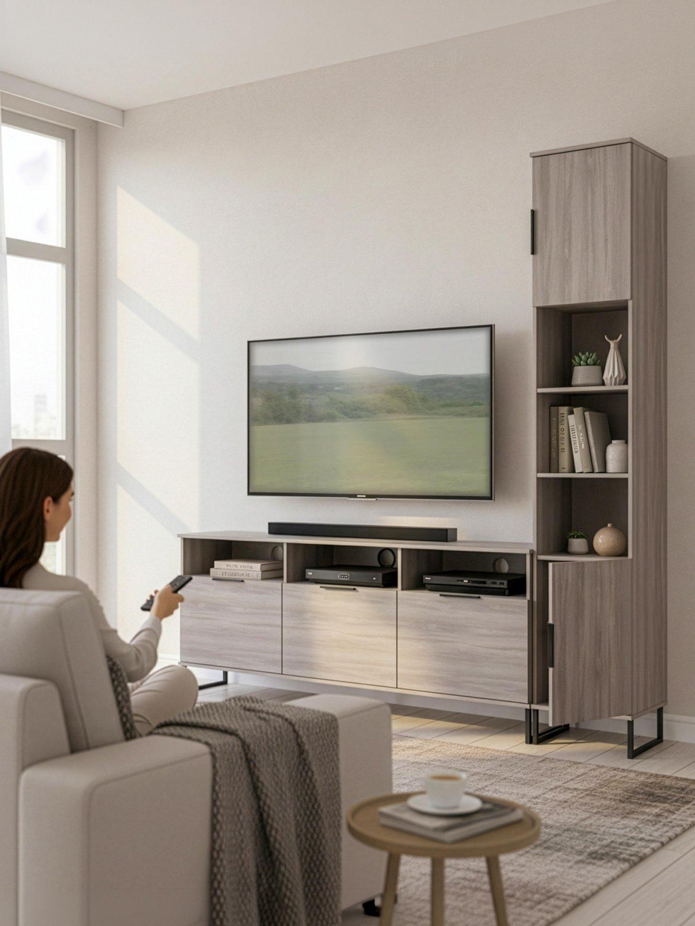 SWIFT Emerson Right Hand Media Unit Ready Assembled