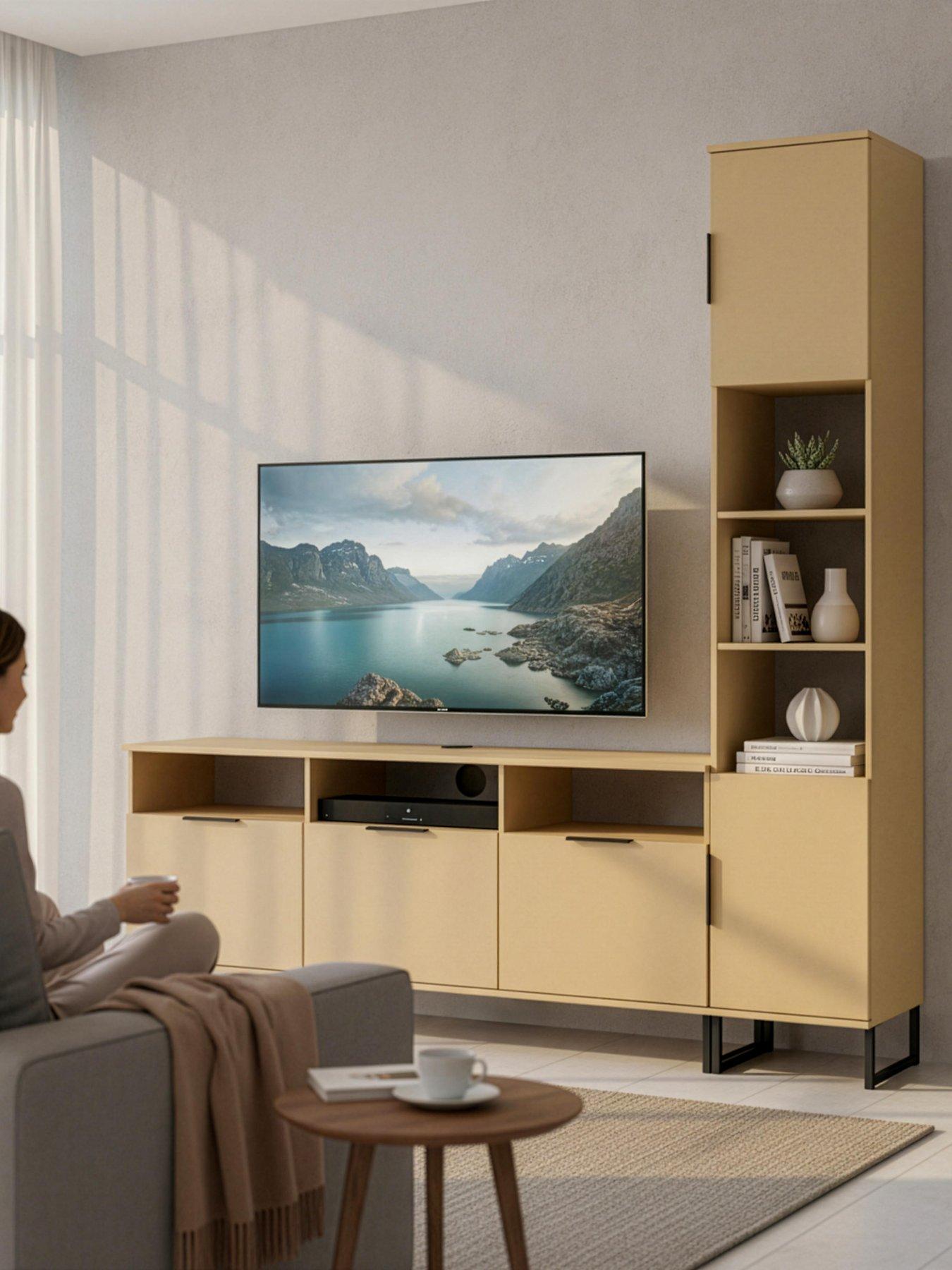 SWIFT Emerson Right Hand Media Unit Ready Assembled