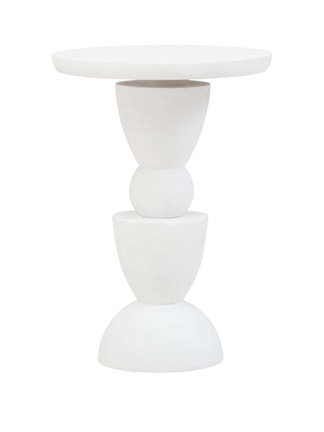 Image 2 of 7 of Premier Housewares Walsa Mango Wood Column Side Table