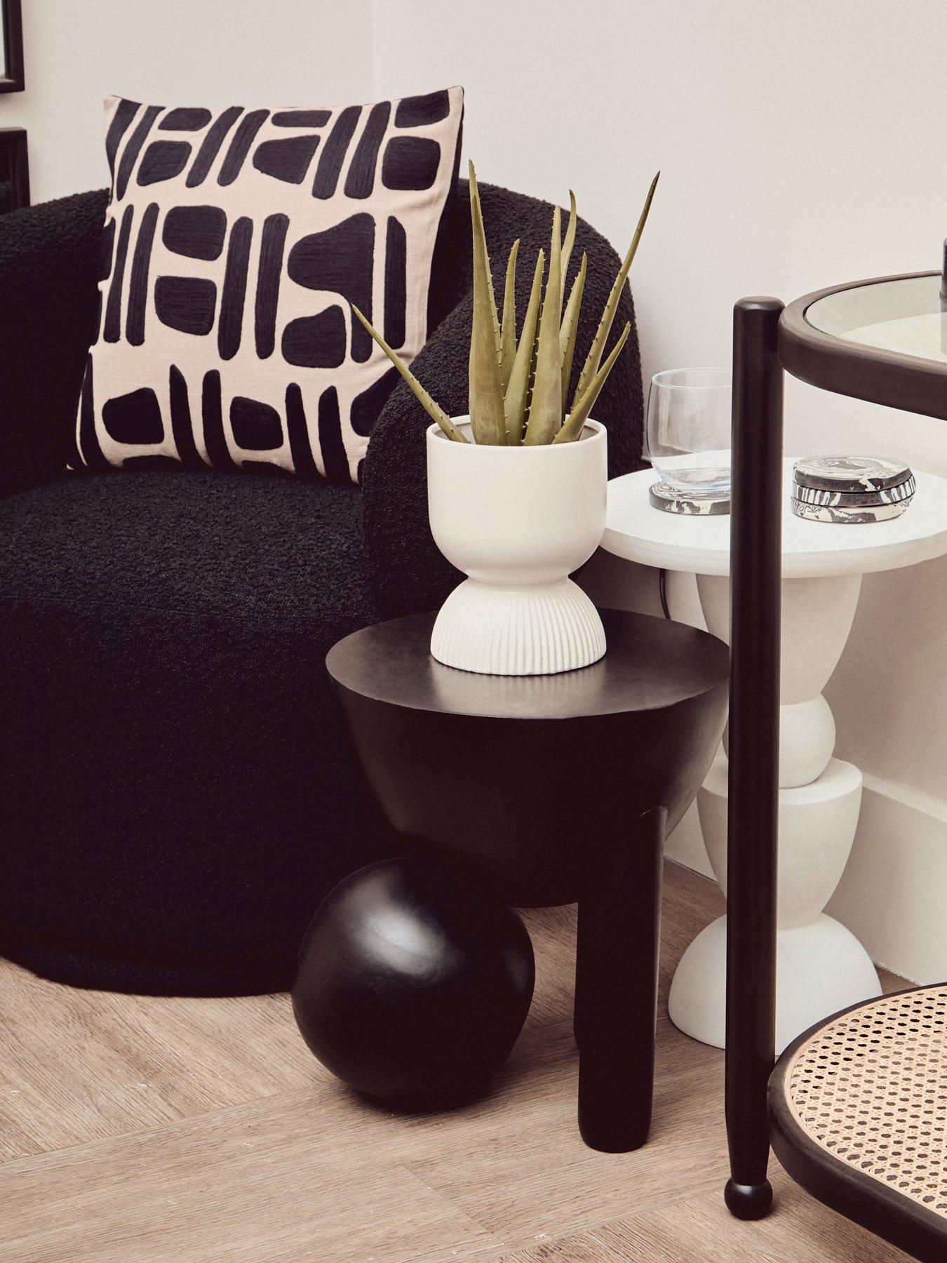 Image 7 of 7 of Premier Housewares Walsa Mango Wood Column Side Table