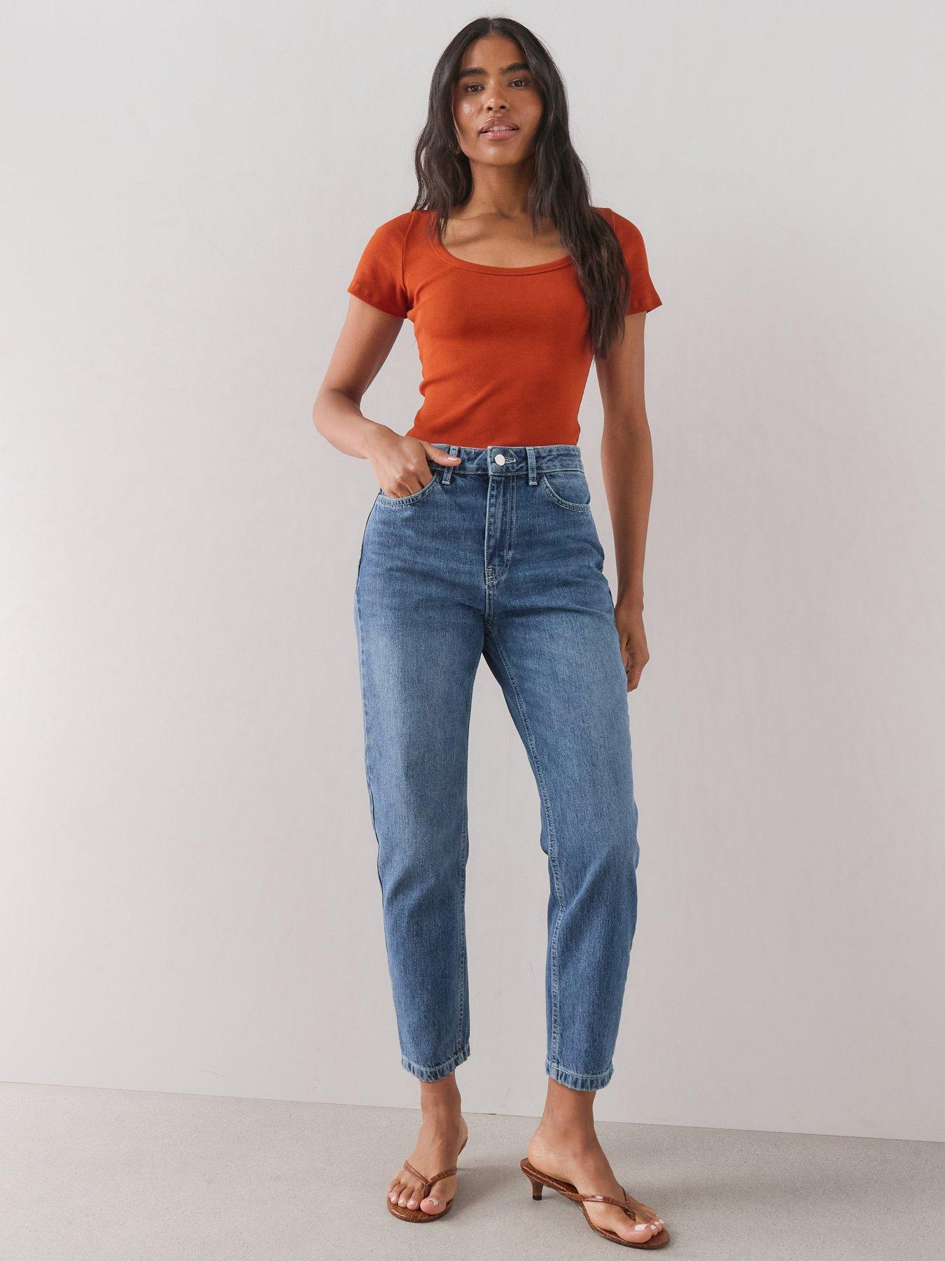 The Very Collection High Waist Mom Jeans - Dark Wash