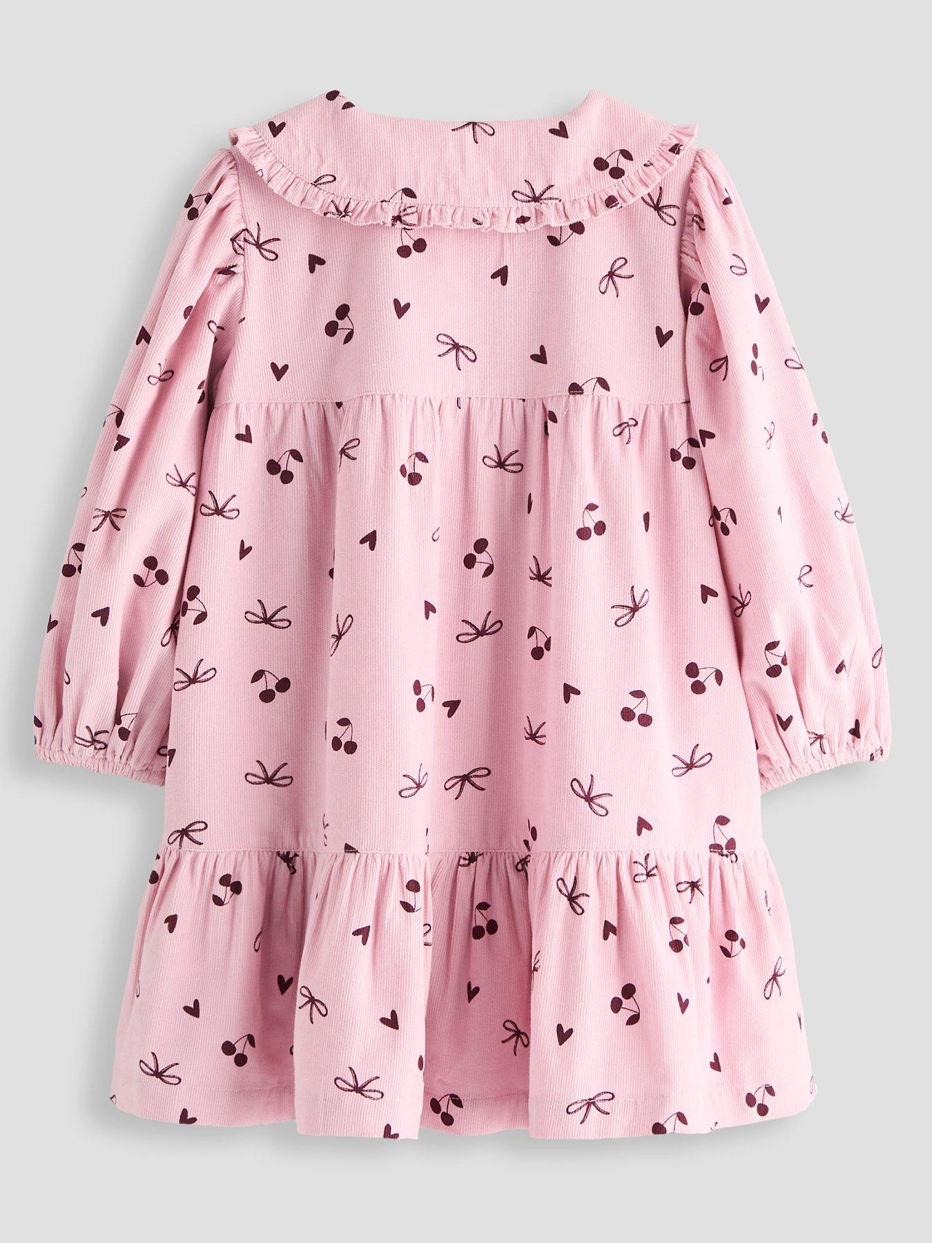 Image 2 of 5 of The Very Collection Girl Printed Cord Dress - Pink