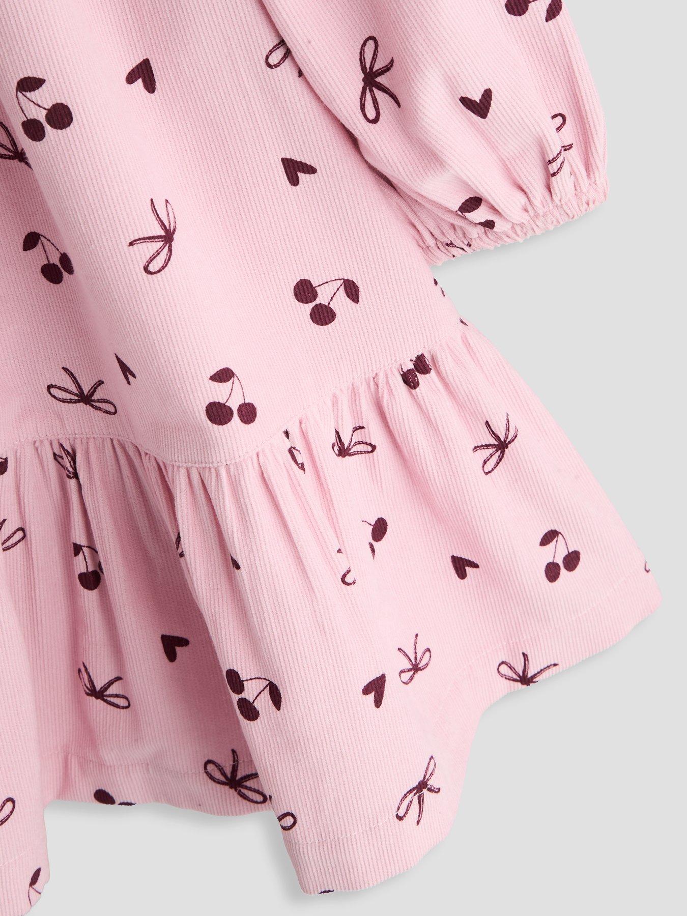 Image 4 of 5 of The Very Collection Girl Printed Cord Dress - Pink