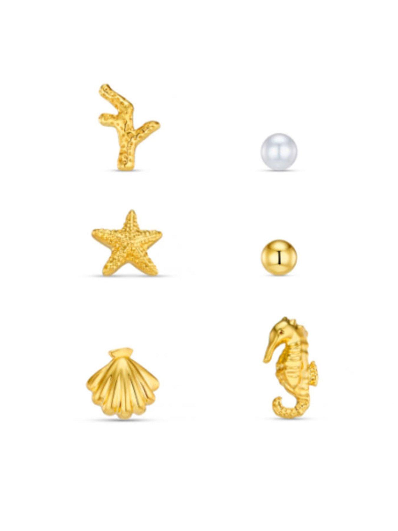 Image 2 of 4 of Orelia Mixed Seaside Stud Pack