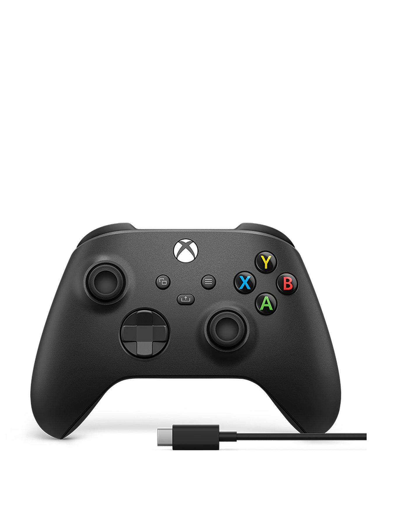 Image 1 of 5 of Xbox Wireless Controller + USB-C Cable - Carbon Black for Xbox Series X|S, Xbox One, and Windows Devices