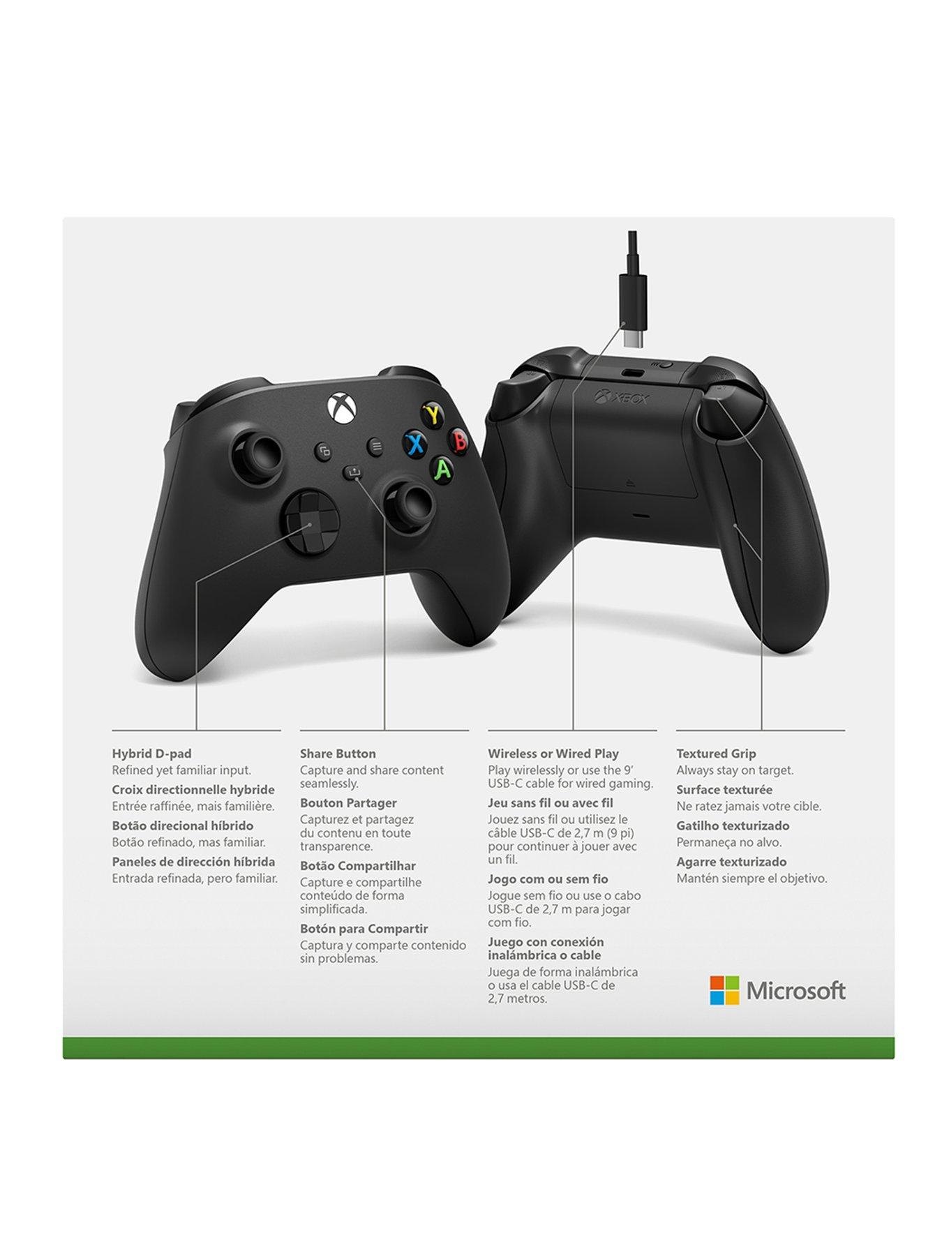  image of xbox-wireless-controller-usb-c-cable-carbon-black-for-xbox-series-xs-xbox-one-and-windows-devices