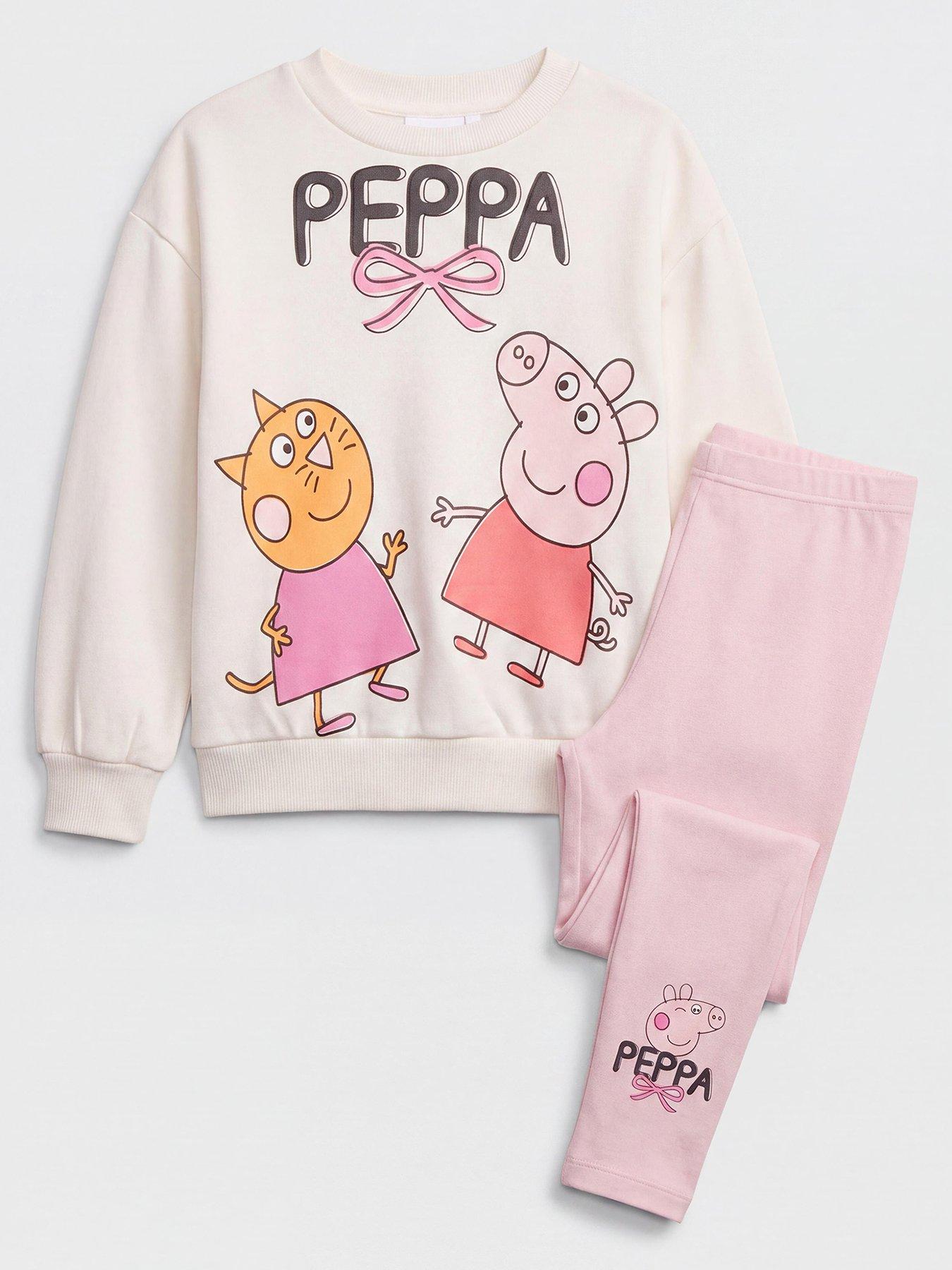 The Very Collection Peppa Pig Bow Sweat And And Legging Set - Pink