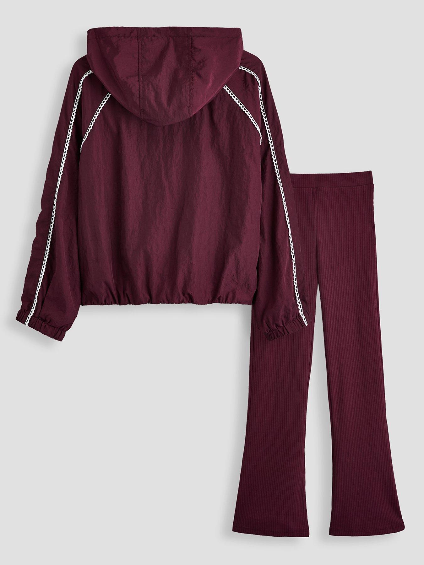Image 2 of 6 of The Very Collection Girls Zip Up Jacket With Flare Leggings (3 - 16 years) - Red