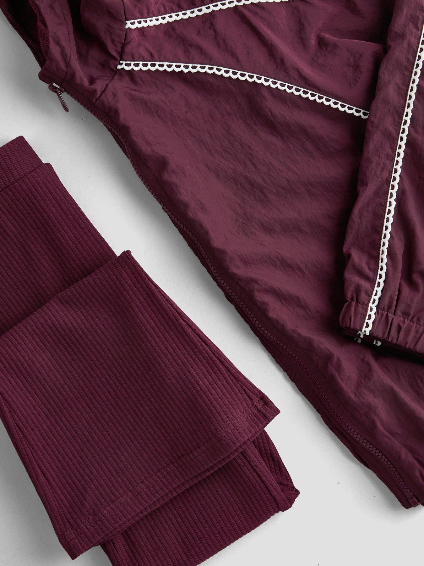 Image 3 of 6 of The Very Collection Girls Zip Up Jacket With Flare Leggings (3 - 16 years) - Red