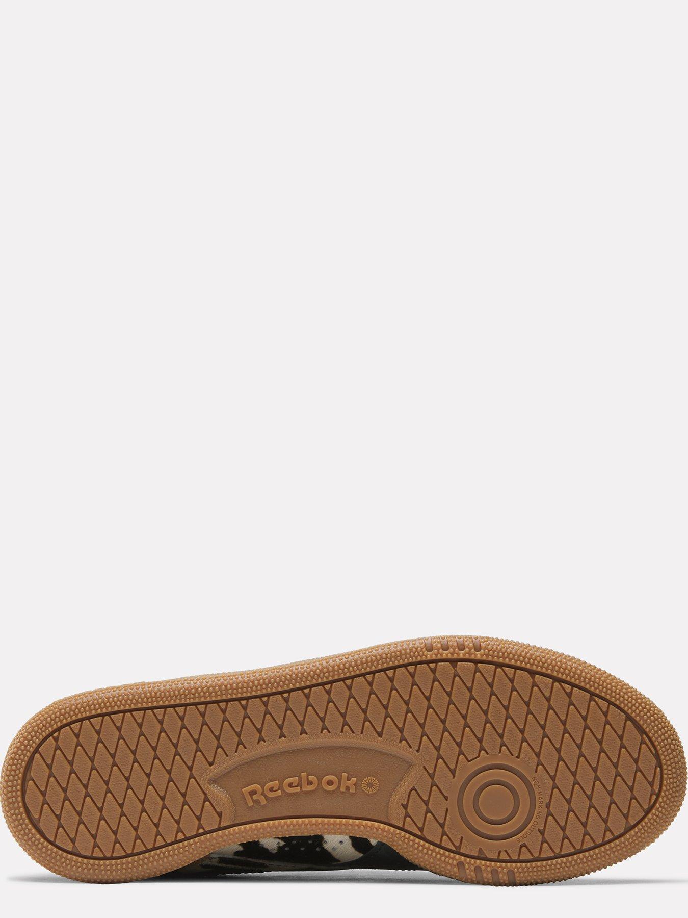 Image 5 of 5 of Reebok Womens Club C Grounds Cow Print Leather Trainers - Brown
