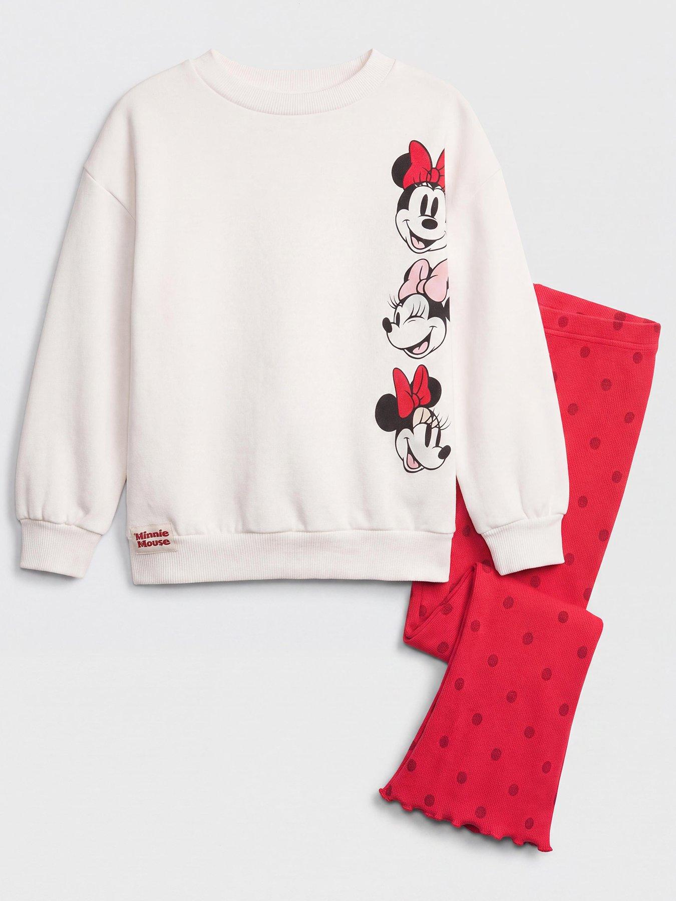 Image 1 of 5 of The Very Collection Disney Minnie Mouse Heart Sweat And Legging Set - Red
