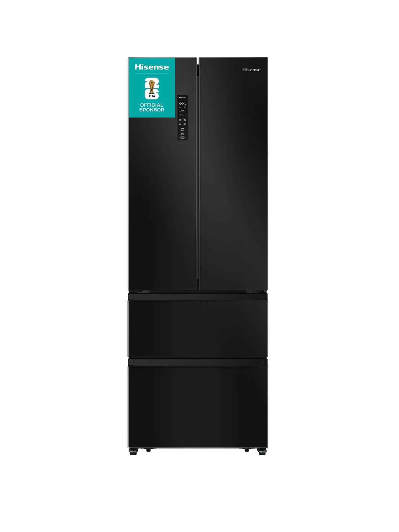 Image 1 of 7 of Hisense PureFlat Slim RF632N4AFC1 Total No Frost American Fridge Freezer - Black / Stainless Steel - C Rated